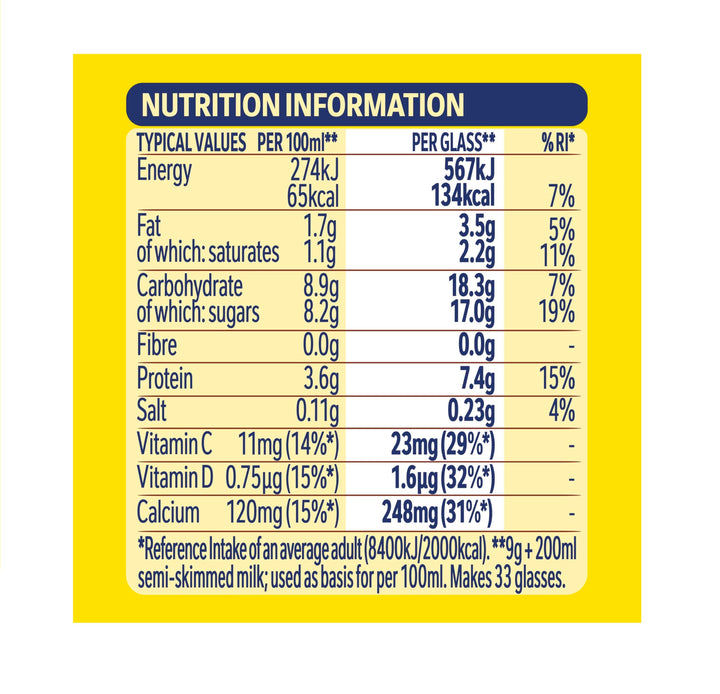 Nesquik - Strawberry Flavoured Milkshake Powder with Vitamin D, 500g Tub