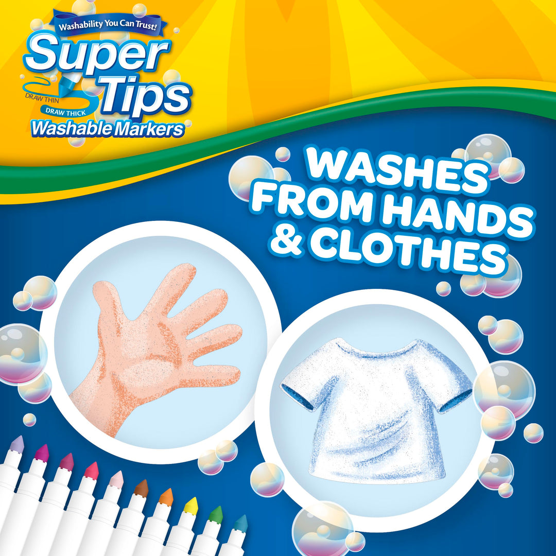 Crayola 50 Washable Super Tip Markers - Arts & Crafts for Kids 3+