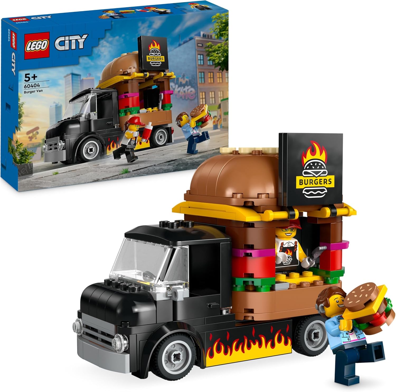 LEGO City Burger Van Toy - Food Truck Playset for 5+ Year Olds 1