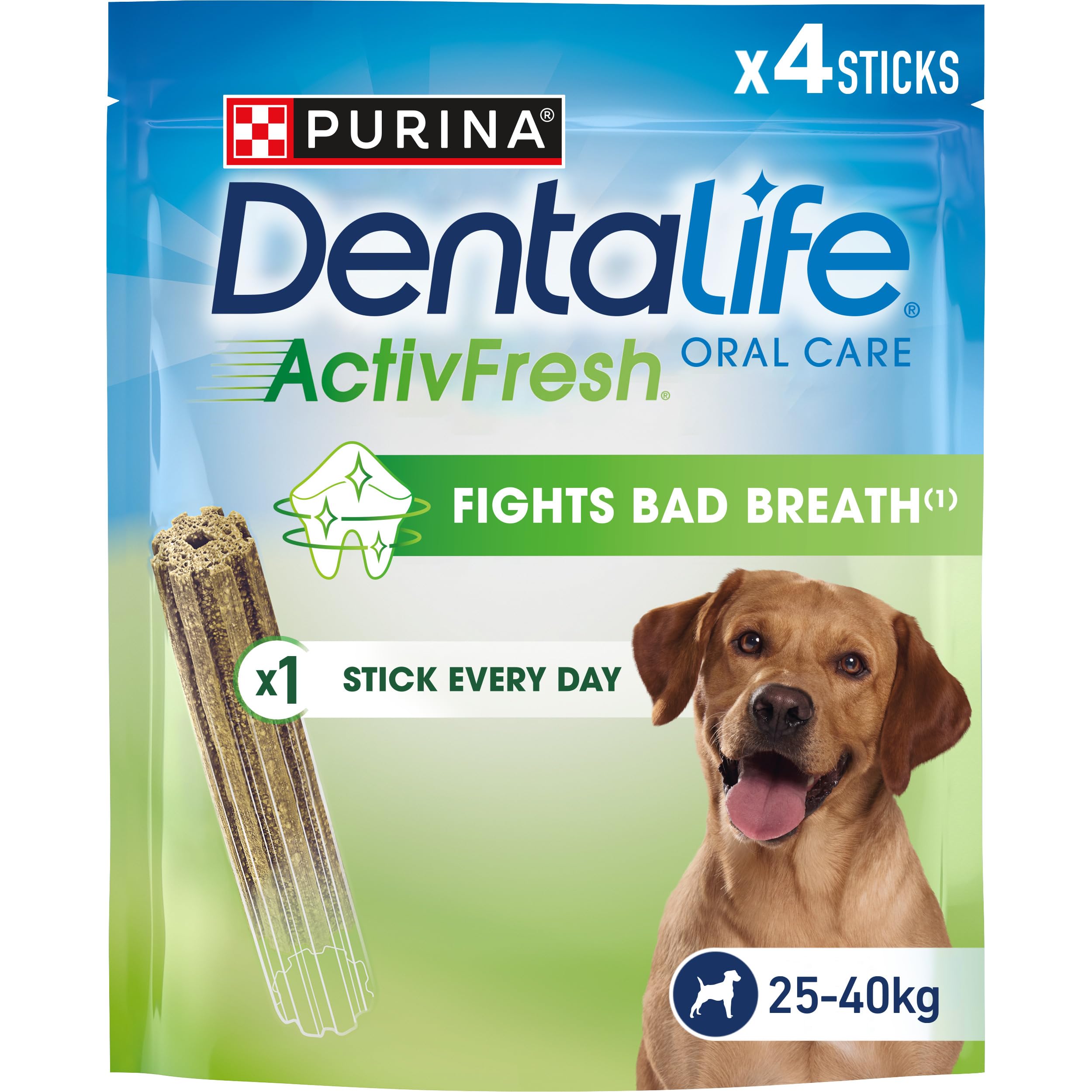 Dentalife ActivFresh Large Dog Dental Sticks Chicken Flavor | Fights Bad Breath & Tartar | 6 Pack
