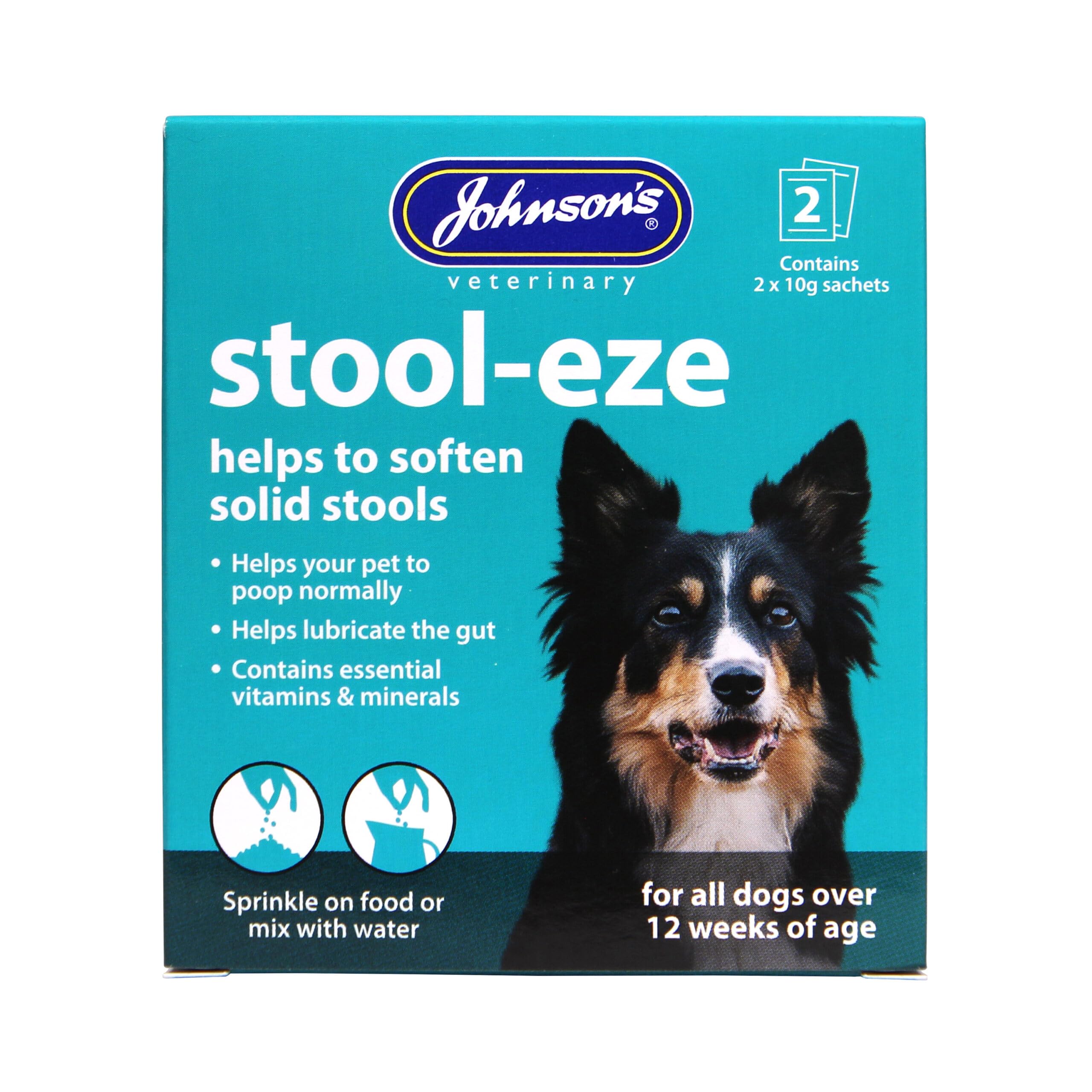 Superpet Ltd Johnson's Vet Products Stool-Eze Powder - Softens Stools, Aids Digestion | 2 x 10g Sachets 1