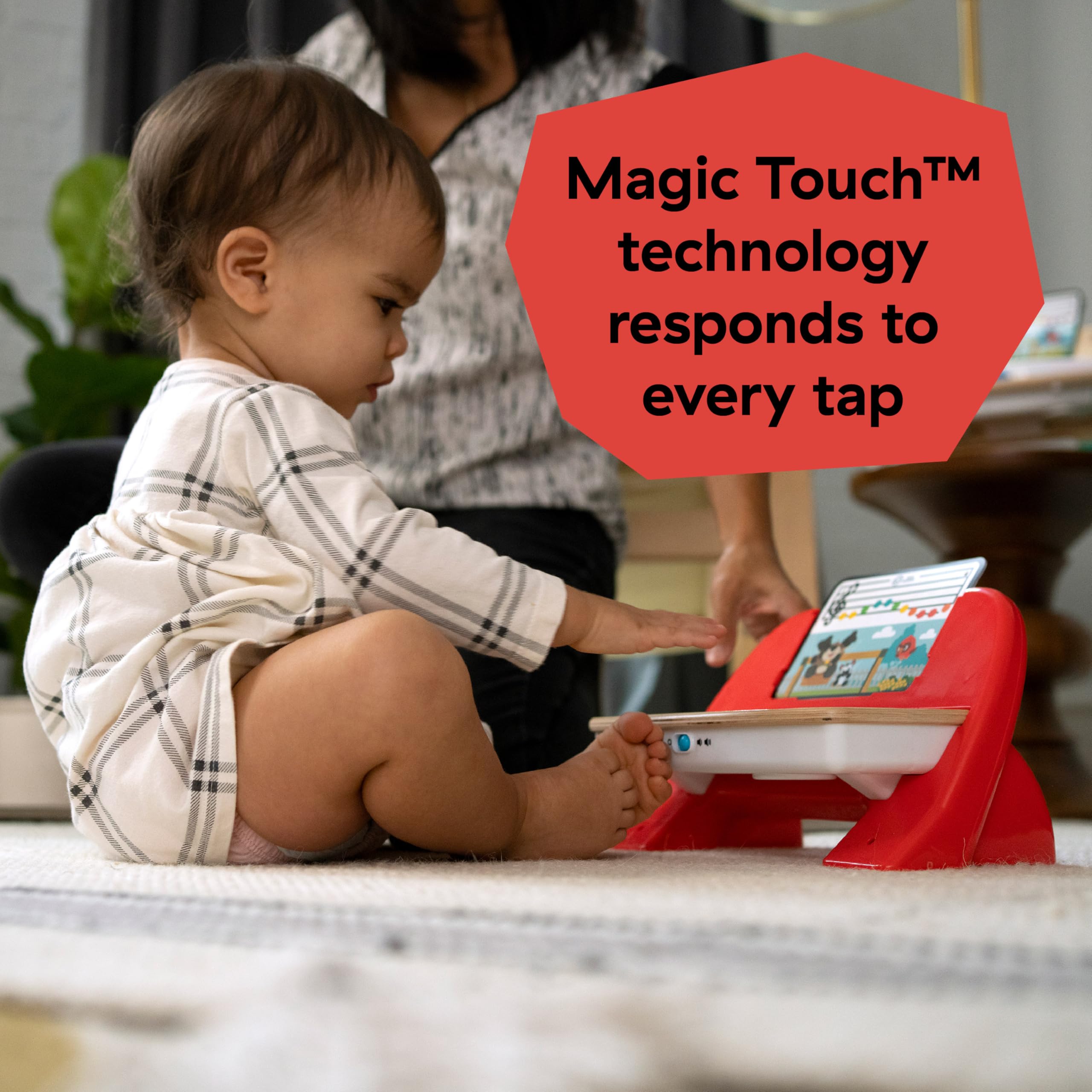 Baby Einstein Hape Cal's First Melodies Magic Touch Piano - Wooden Toy with 3 Sheets & 6 Melodies | Ages 6-36 Months 6