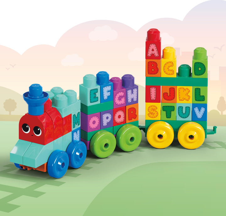 Mega Bloks Building Basics ABC Learning Train - Educational Building Set for Toddlers 1+