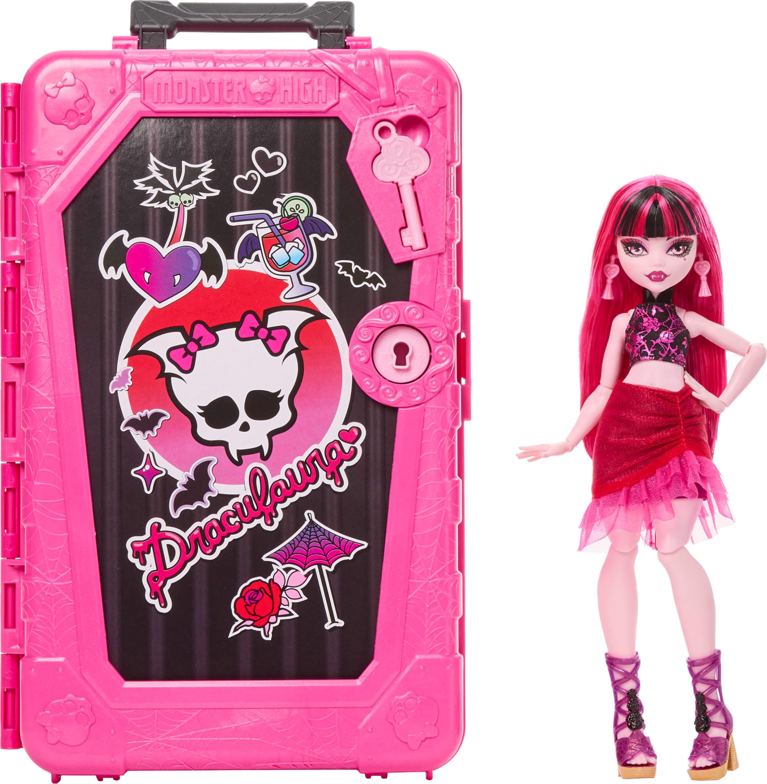Monster High Skulltimate Secrets Draculaura Doll and Accessories Set | 125+ Outfits | Ages 4+ 1