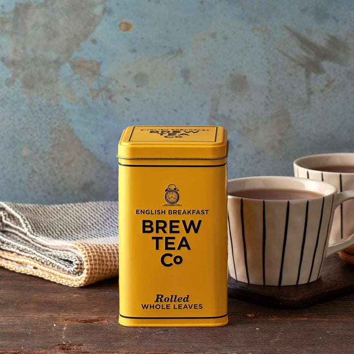 Brew Tea Co - English Breakfast Tea in Classic Tin - Strong & Malty - 25 Tea Bags