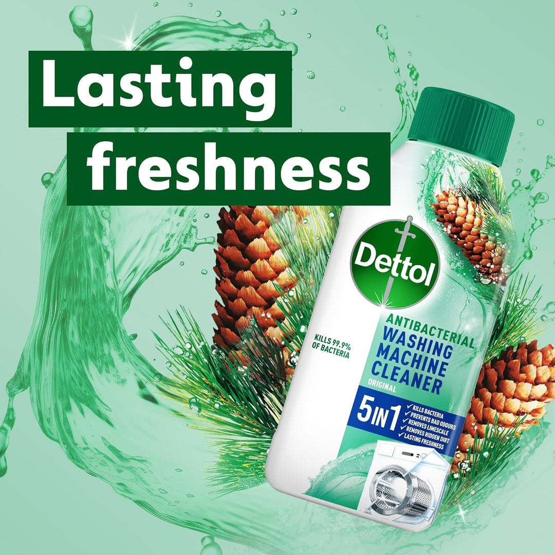 Dettol - Washing Machine Cleaner 250ml Antibacterial Deep Clean for Laundry