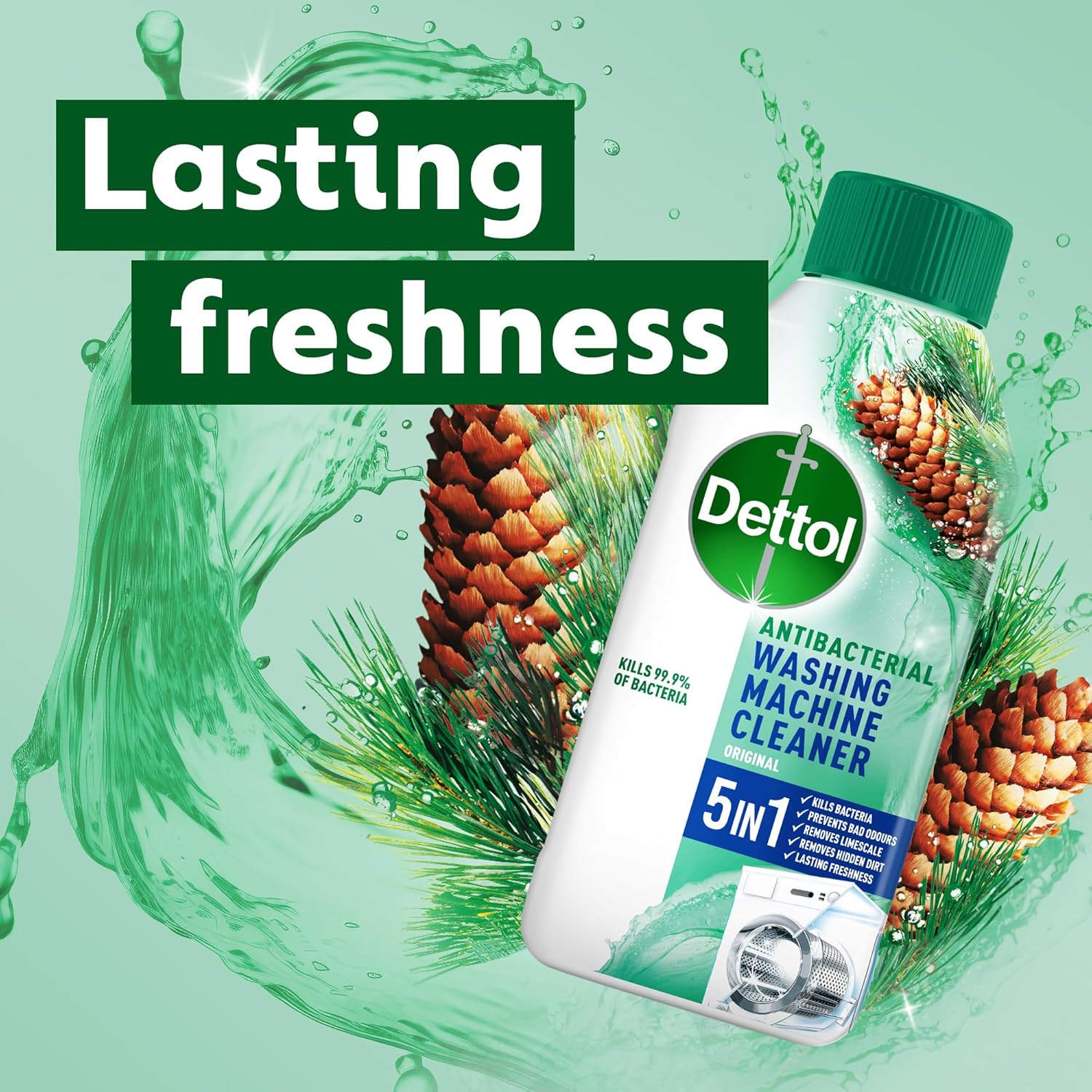 Dettol - Washing Machine Cleaner 250ml Antibacterial Deep Clean for Laundry 5