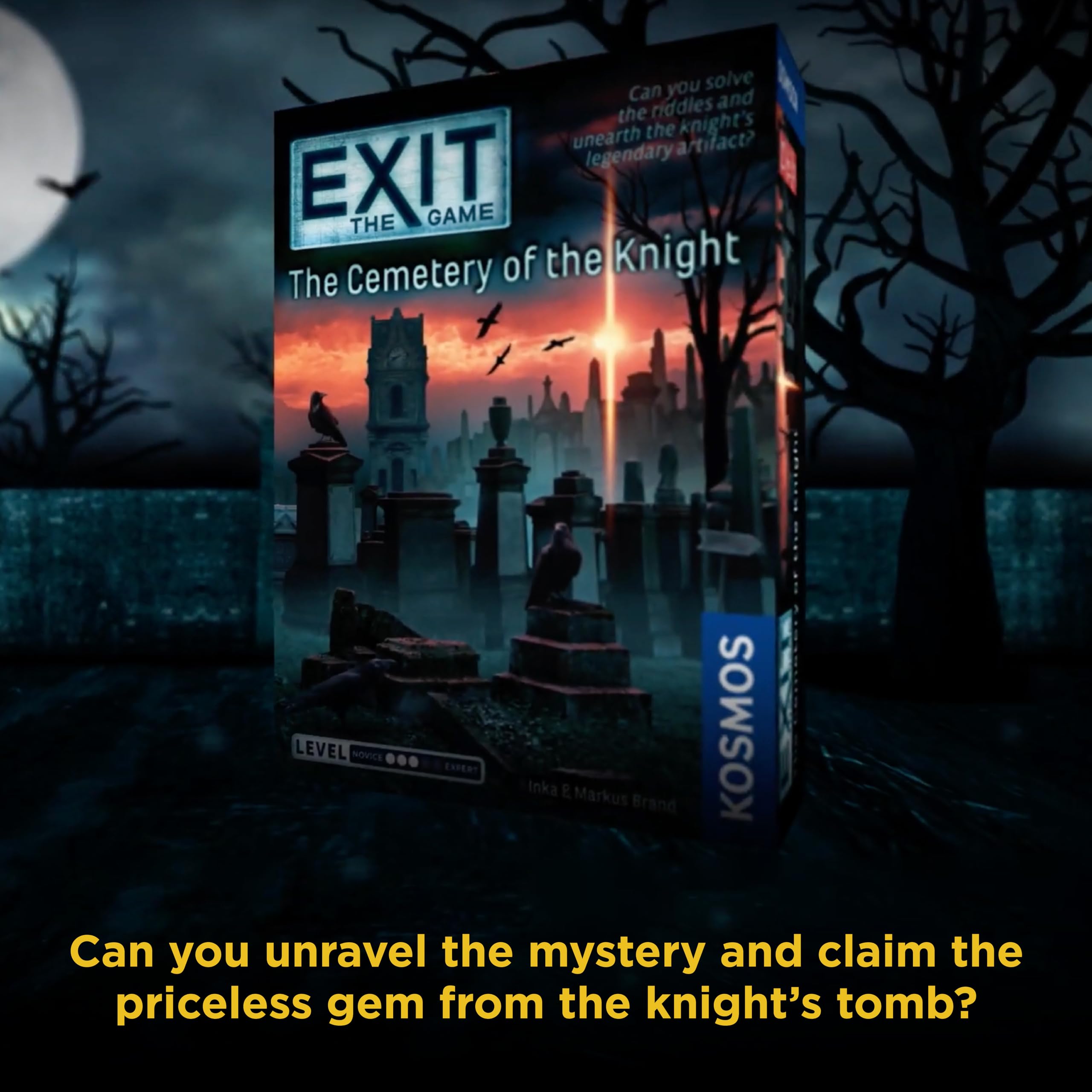 Thames & Kosmos EXIT: The Cemetery Of The Knight Escape Room Game | 1-4 Players | Ages 12+ | 120 Minutes 5