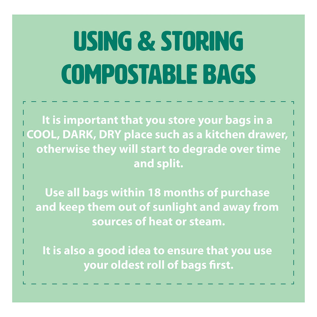 All-Green 35/40L Compostable Food Waste Bin Liners - Pack of 25 with Composting Guide