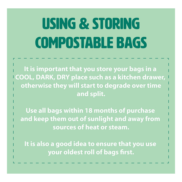 All-Green 35/40L Compostable Food Waste Bin Liners - Pack of 25 with Composting Guide
