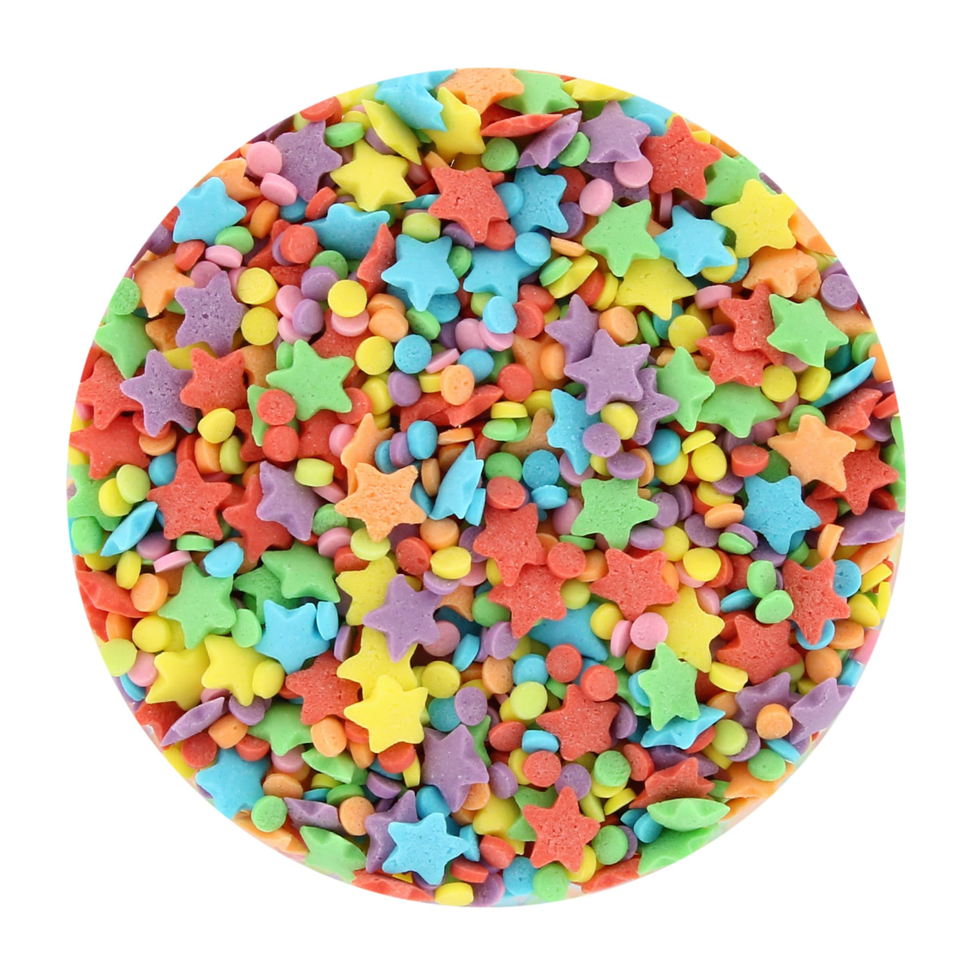 Baked with Love Confetti Bright Sprinkles - Multi-Coloured Sugar Shapes | 85g Resealable Bottle 7
