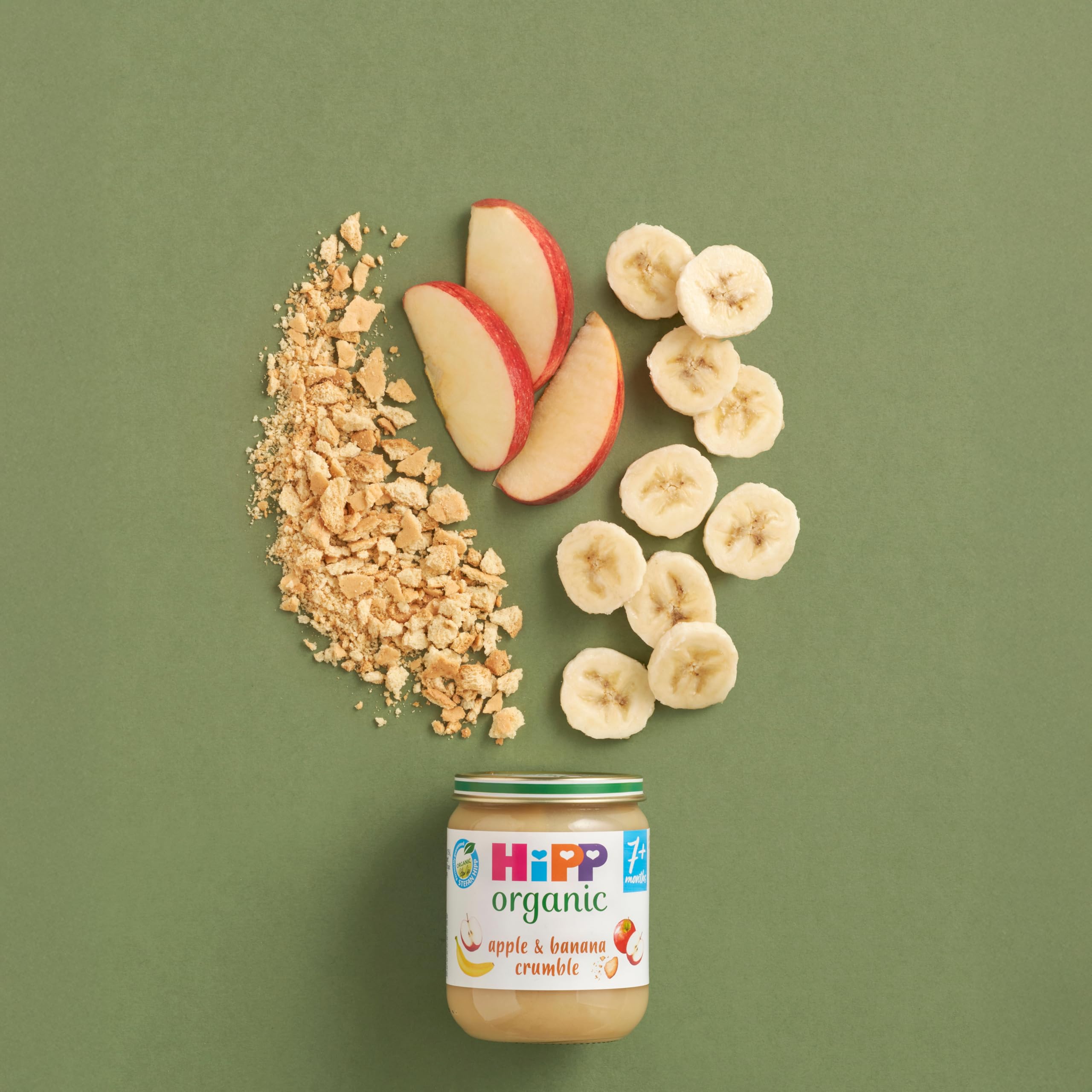 HiPP Organic Apple & Banana Crumble Baby Food Pots - 7+ Months, 6 x 160g Pack 3