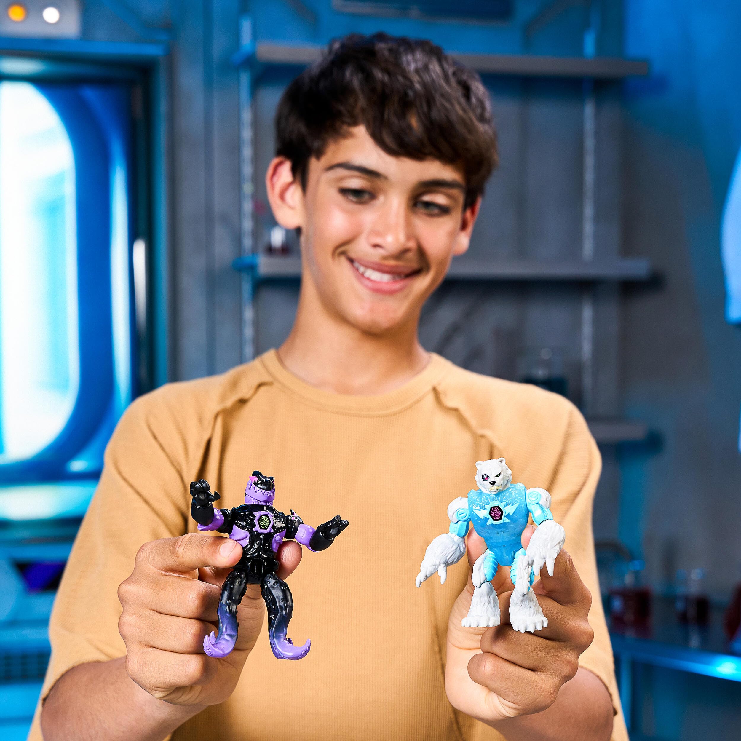MRBEAST LAB Hybrids Multi Pack Action Figures - Create 2 Figures, Golden Dragon Parts | Ages 6+ 5