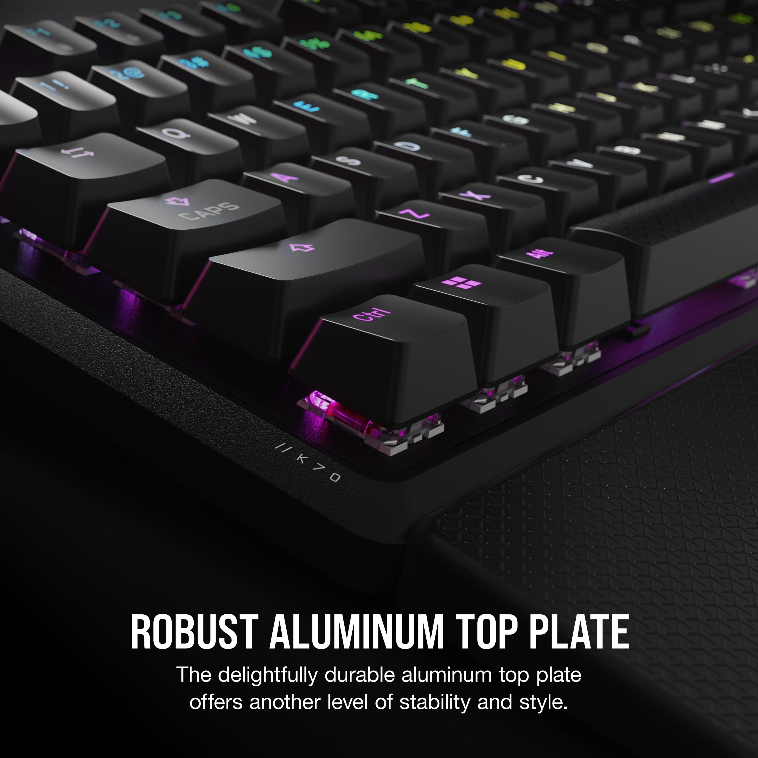 Corsair K70 CORE RGB Mechanical Wired Gaming Keyboard with Palmrest | Linear Switches | USB-A 6
