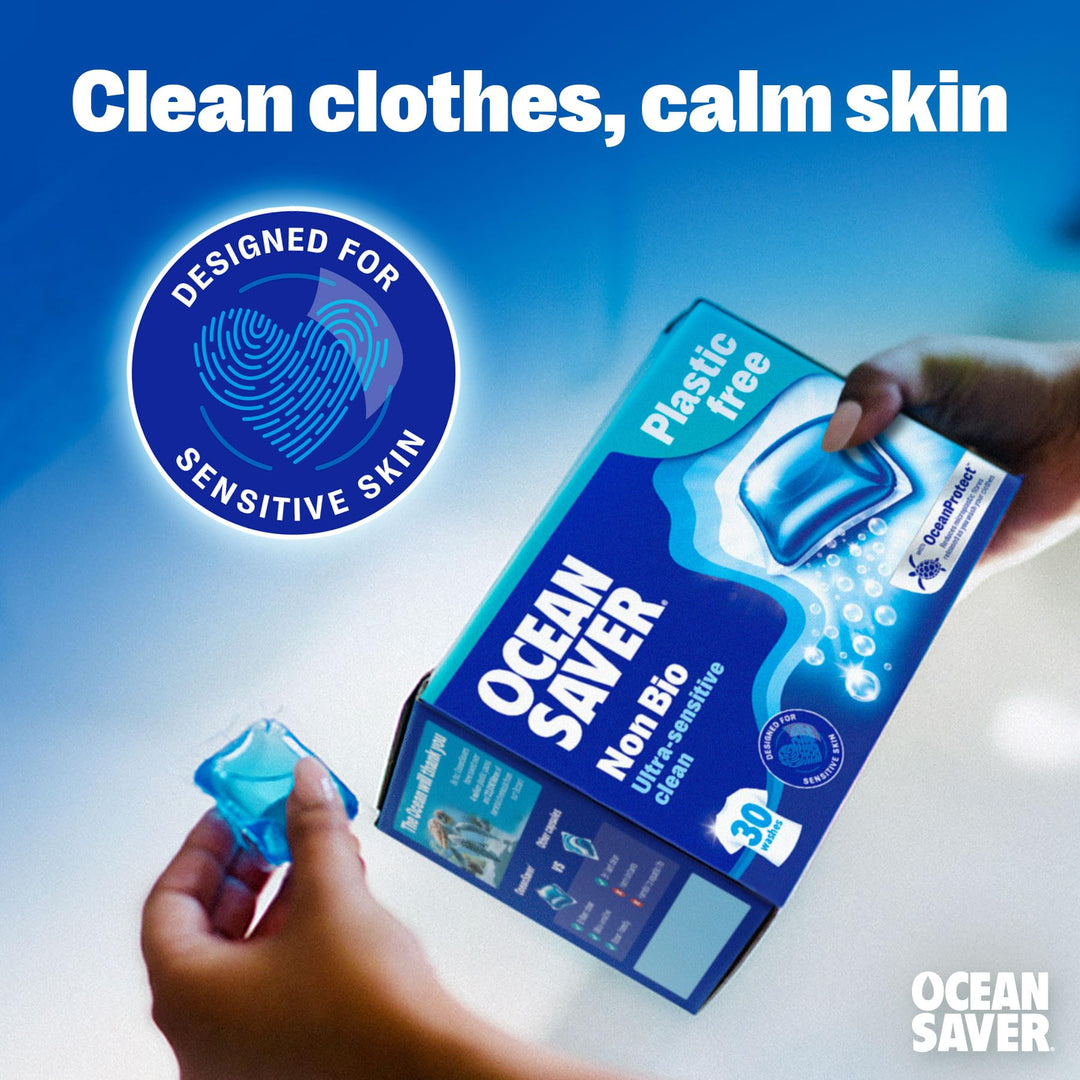 OceanSaver - Eco Non-Bio Laundry Detergent Washing Capsules 30 Washes