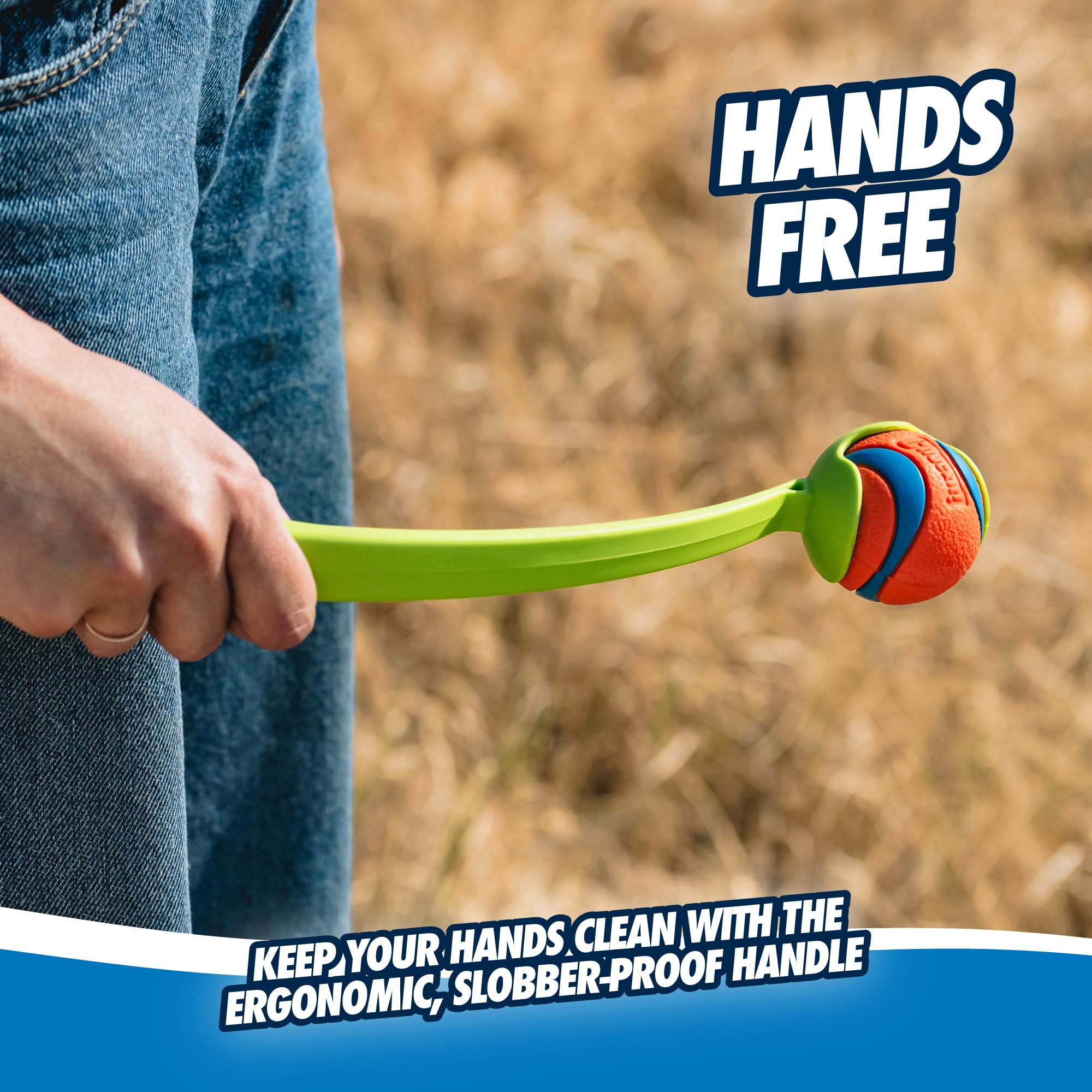 Chuckit! Sport Ball Launcher - 36cm Length | Ergonomic Rubber Grip | Includes Tennis Ball 3