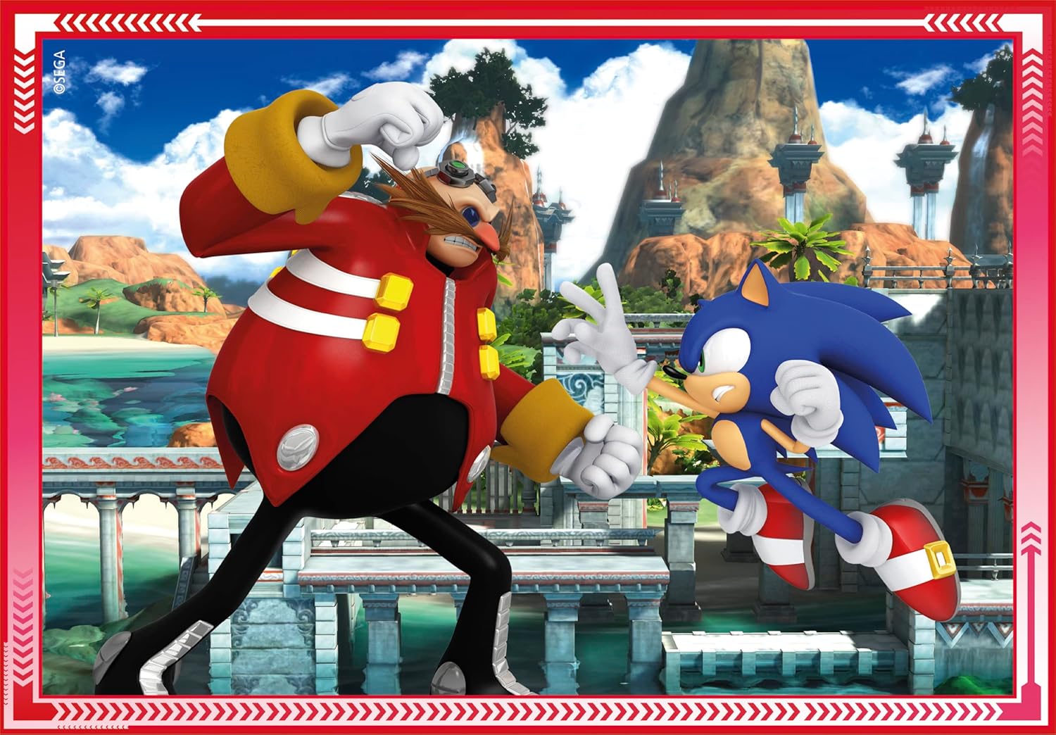 Clementoni 21522 Sonic Puzzle - 4-in-1 Educational Jigsaw Puzzle for Toddlers 3 Years+ 3