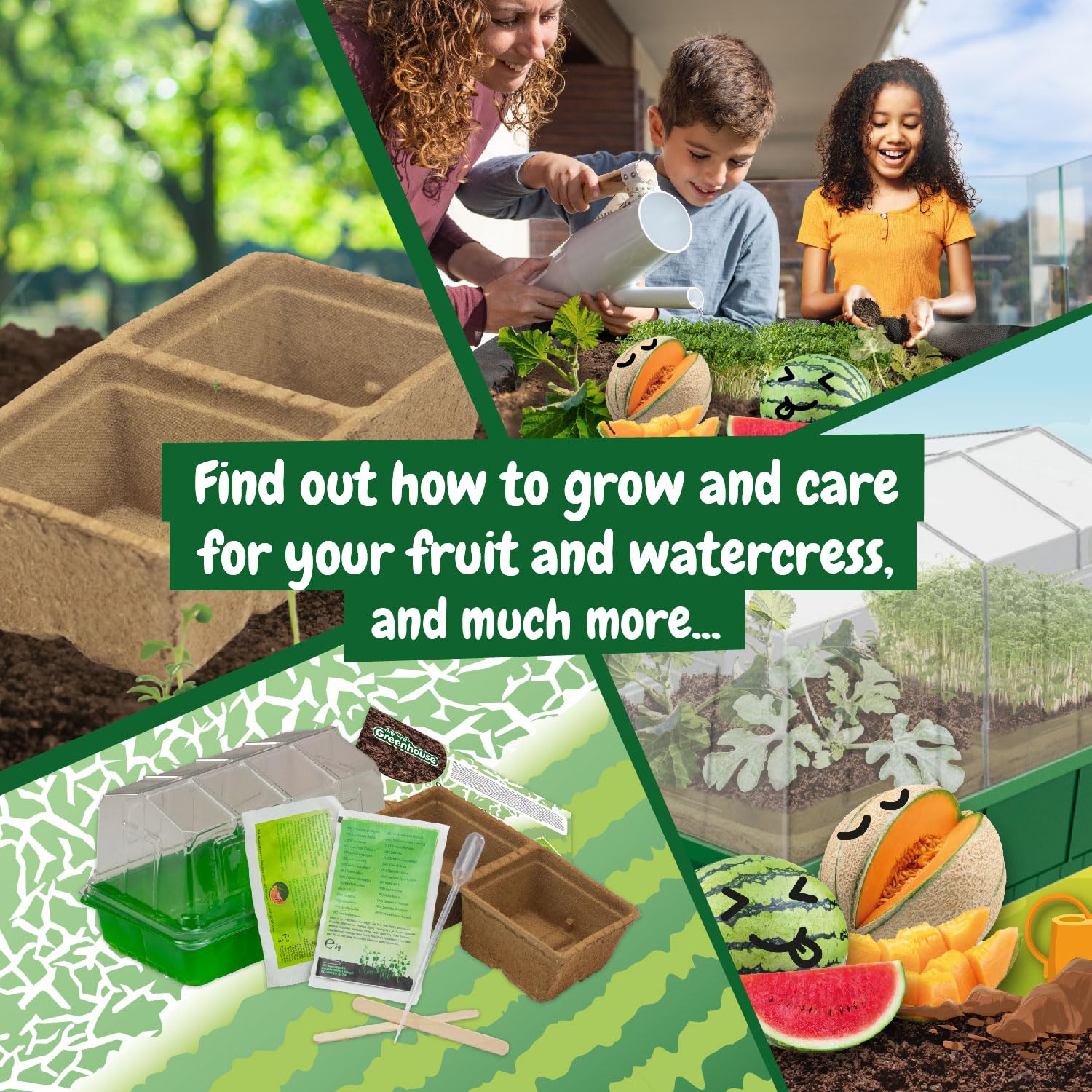Science4you Small Greenhouse for Kids - Grow Kit with Watermelon, Melon & Watercress Seeds for Children 6+ 13