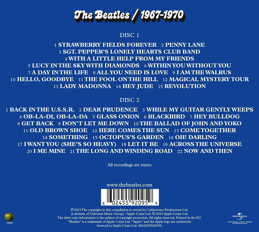 The Beatles - 1967 – 1970 (2CD Audio CD)