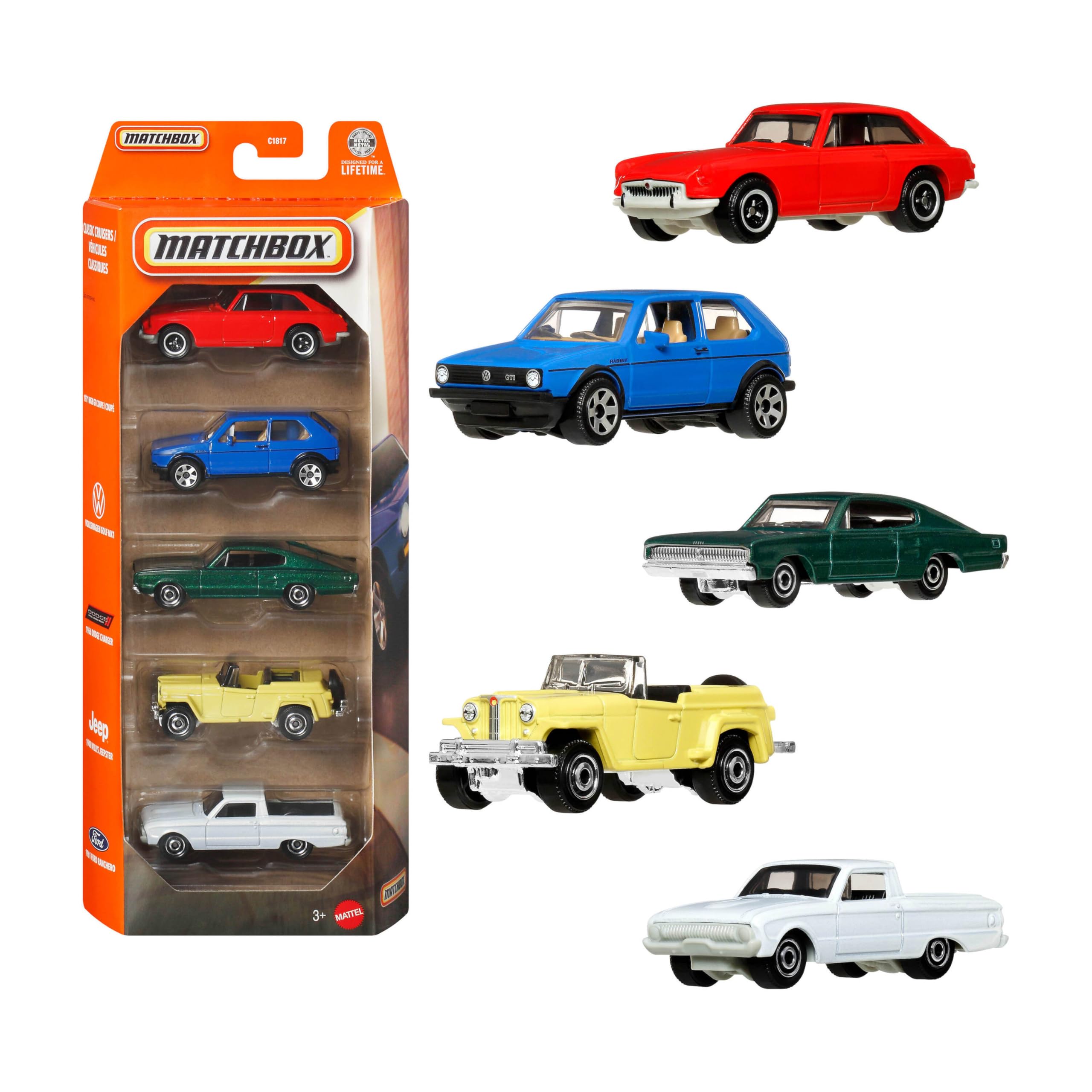 Matchbox Hero City 5 Car Pack - Die-Cast Metal Vehicles | 1:64 Scale | Ages 3+ 3