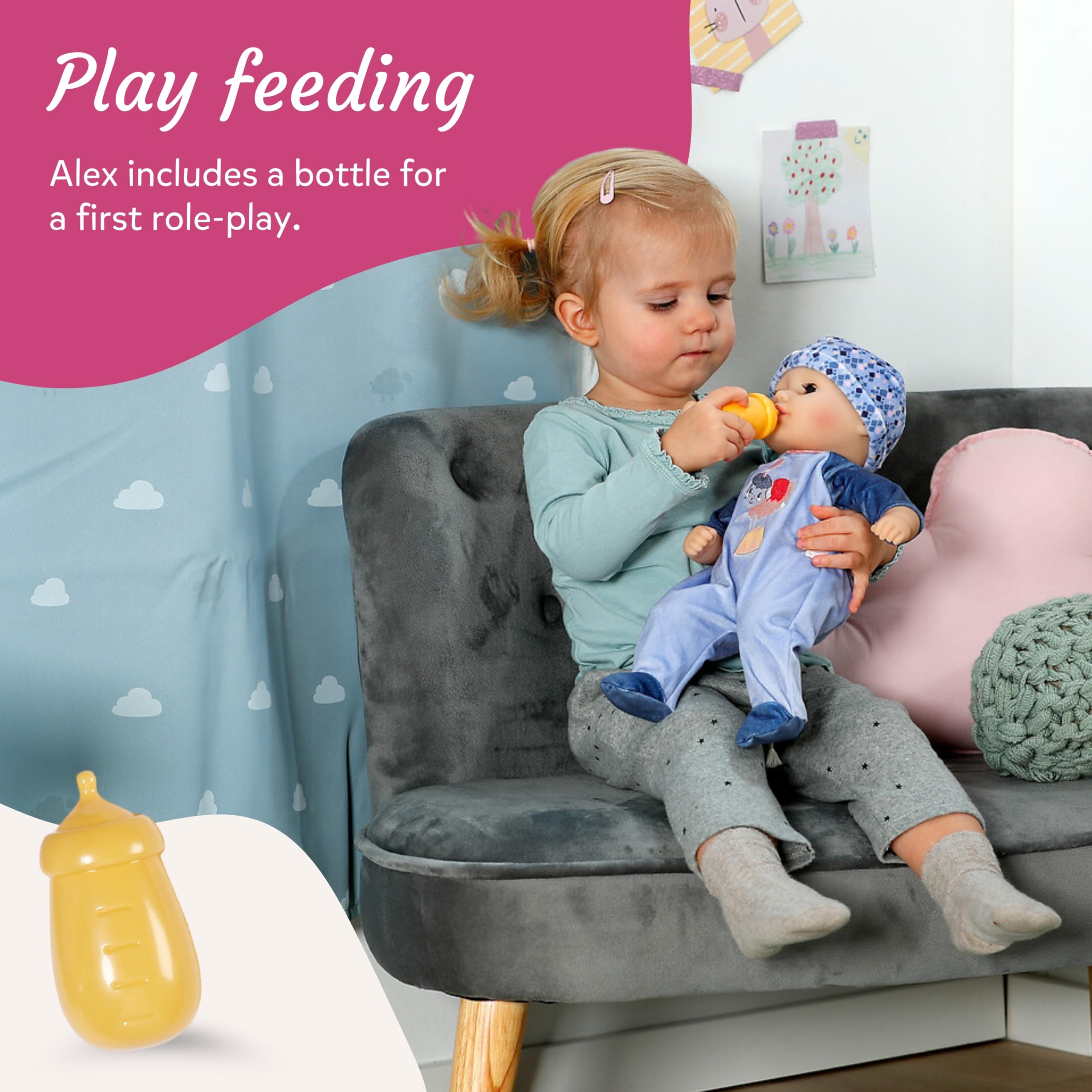 Baby Annabell Alex Soft 36cm Baby Doll with Sleeping Eyes - Ideal First Doll for Toddlers 1+ 4