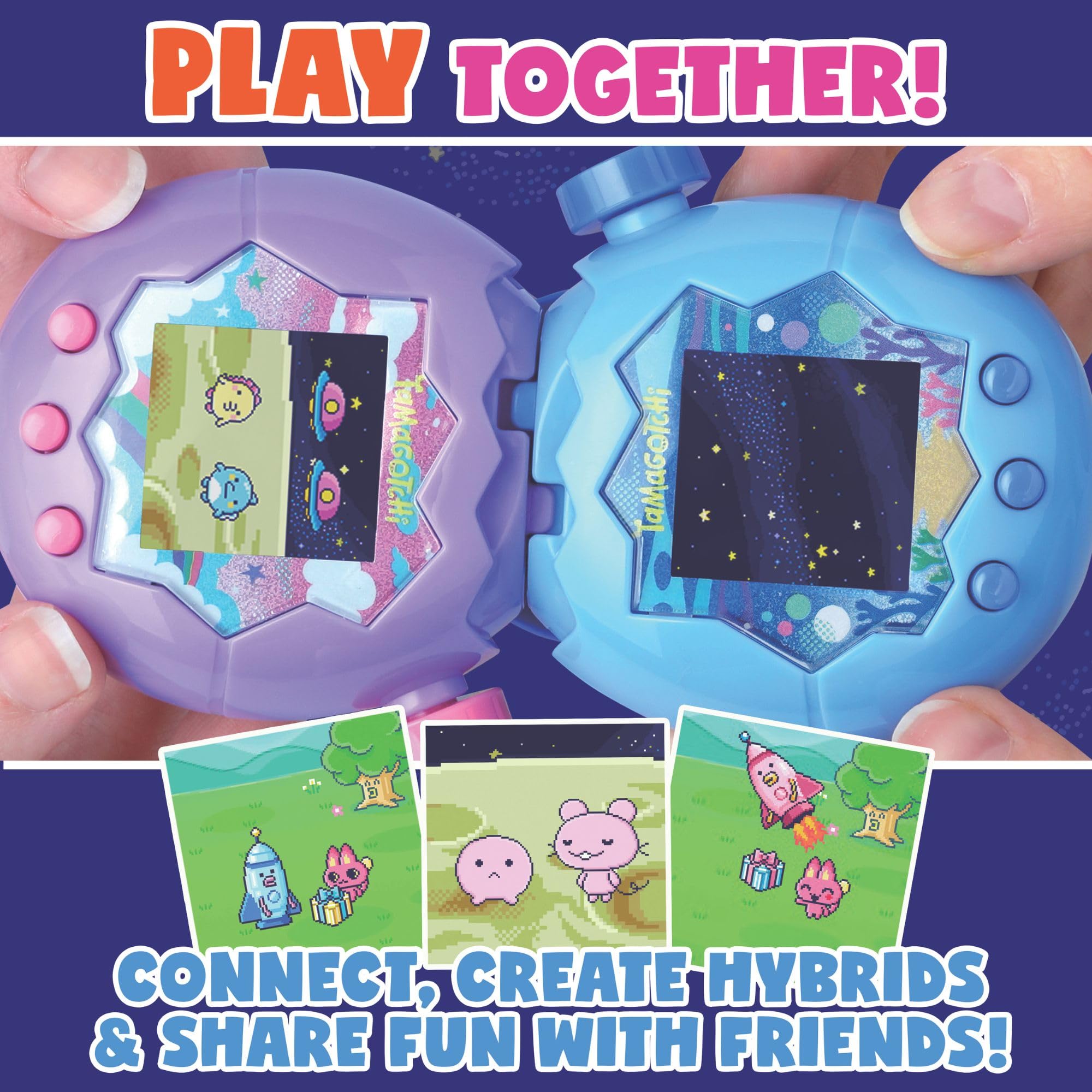 Bandai Tamagotchi Paradise Digital Pet - Electronic Interactive Toy with Zoom Function, Sky Shell, Ages 8+ 4