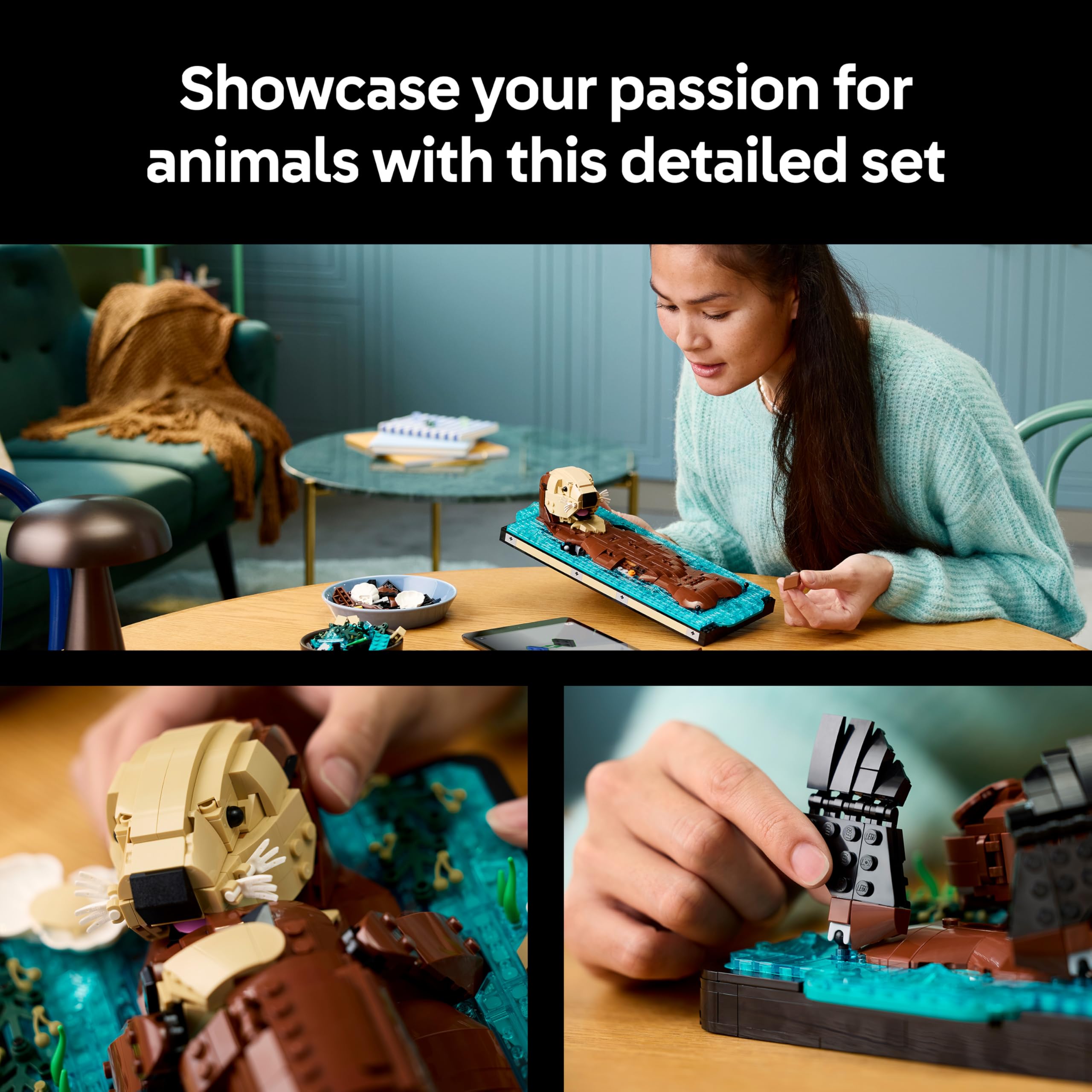 LEGO Ideas Floating Sea Otters 21366 Building Set for Adults | 18+ | Mindful Craft Kit 3