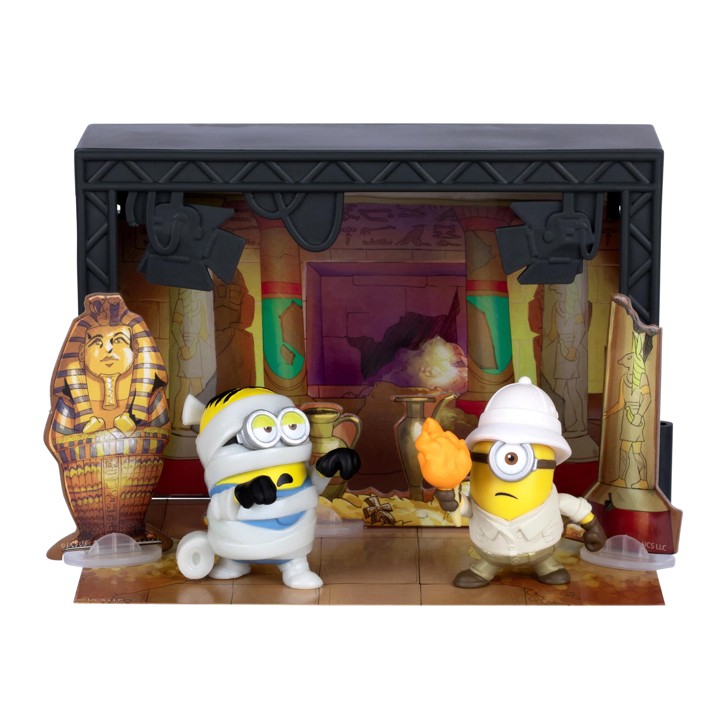 MINIONS Mummy Temple Sound Stage Action Figure Set | Ages 4+ | Includes 2 Figures
