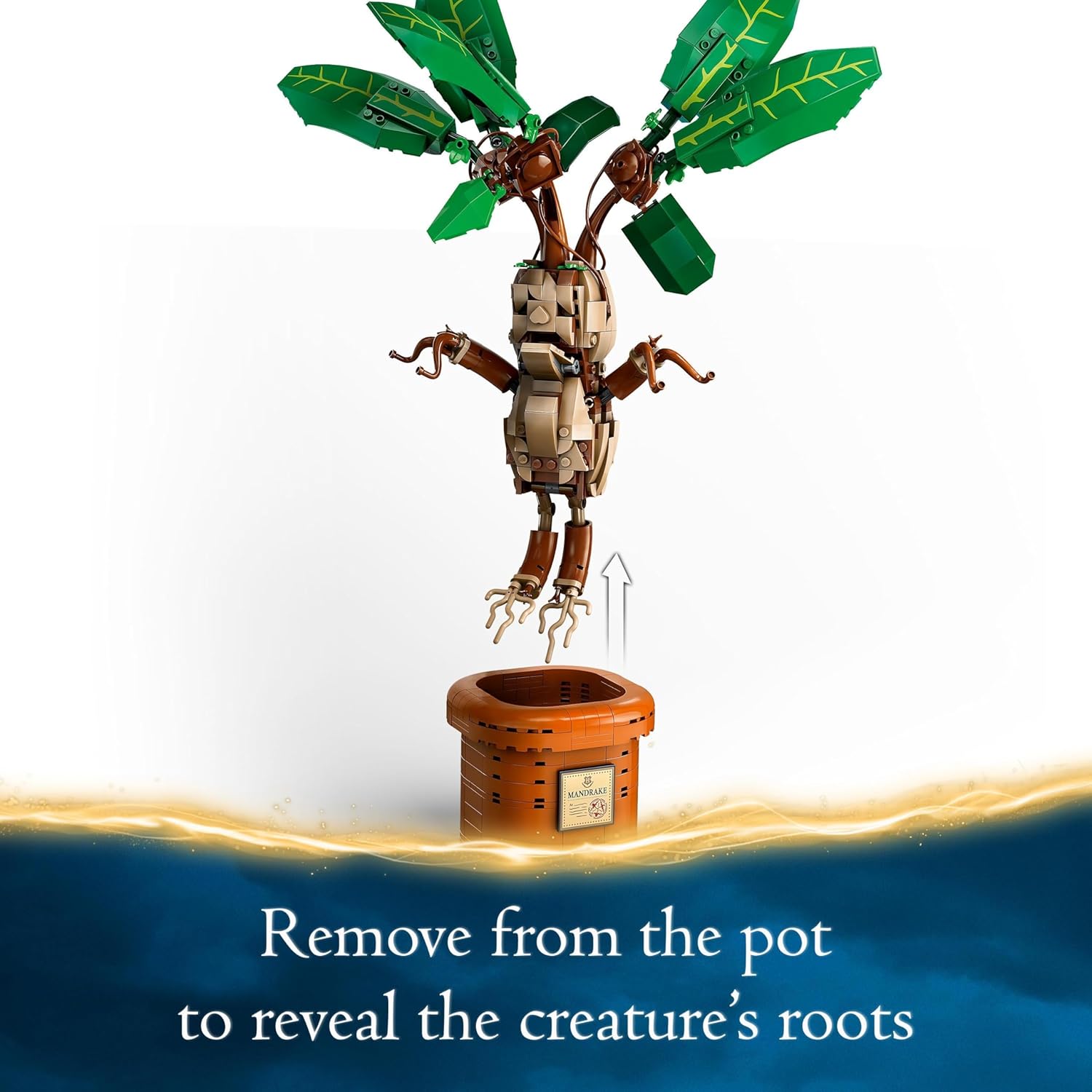 LEGO Harry Potter Mandrake Plant Toy - Buildable Magical Creature Display Set for Ages 10+