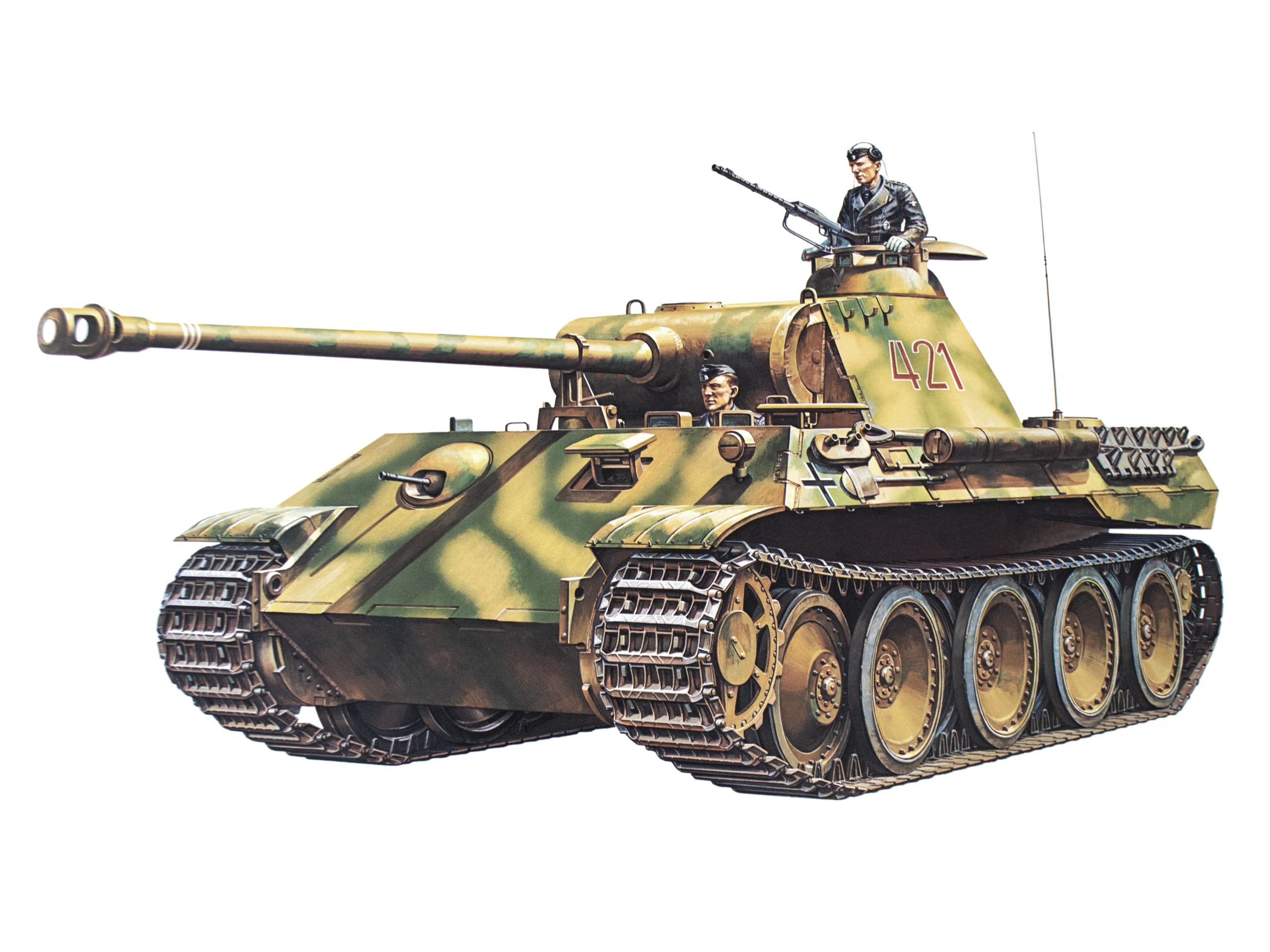 Tamiya German Panther Medium Tank - 1:35 Scale Model Kit 1