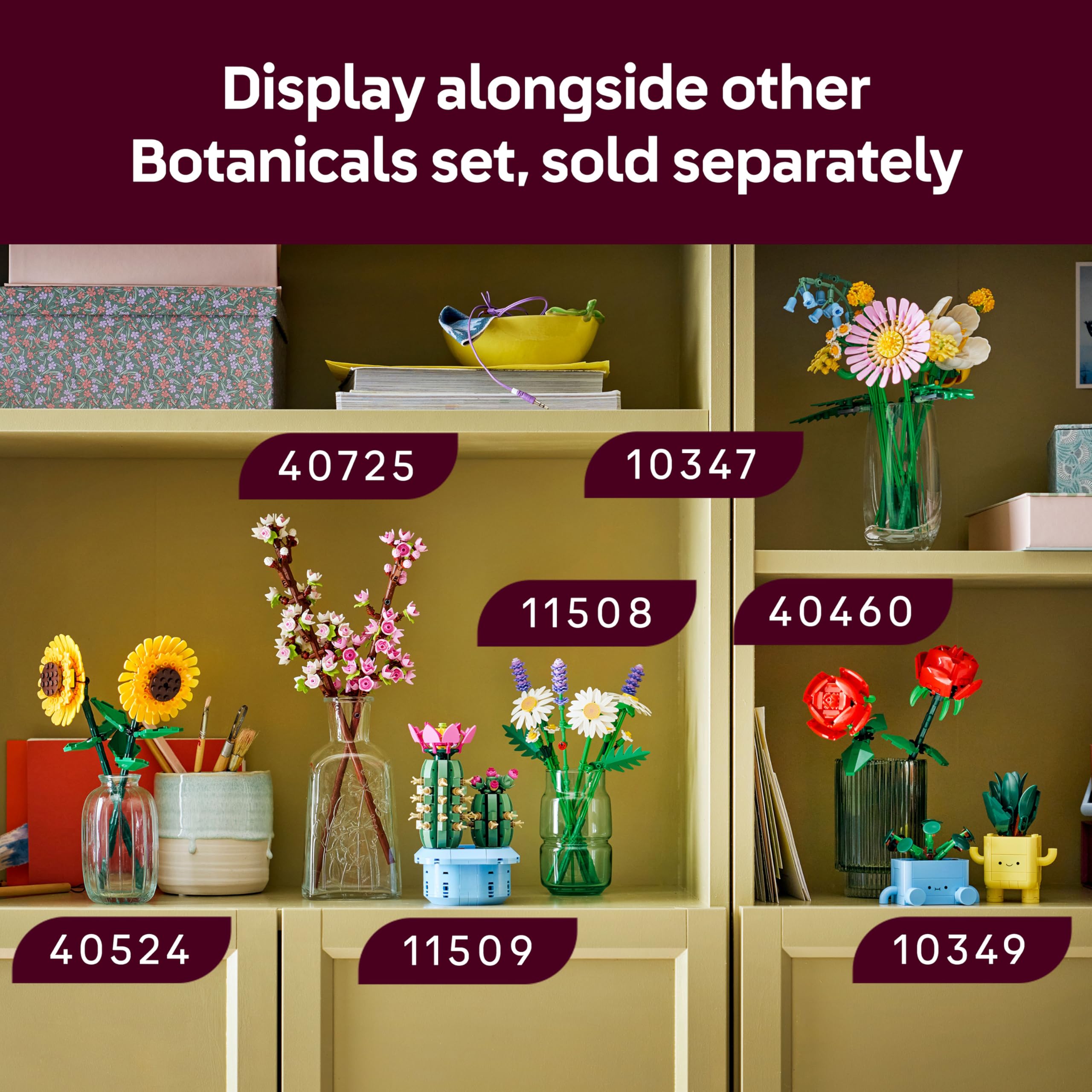 LEGO Botanicals Flowering Cactus Building Set 11509 | 2 Artificial Plants | Ages 9+ 7