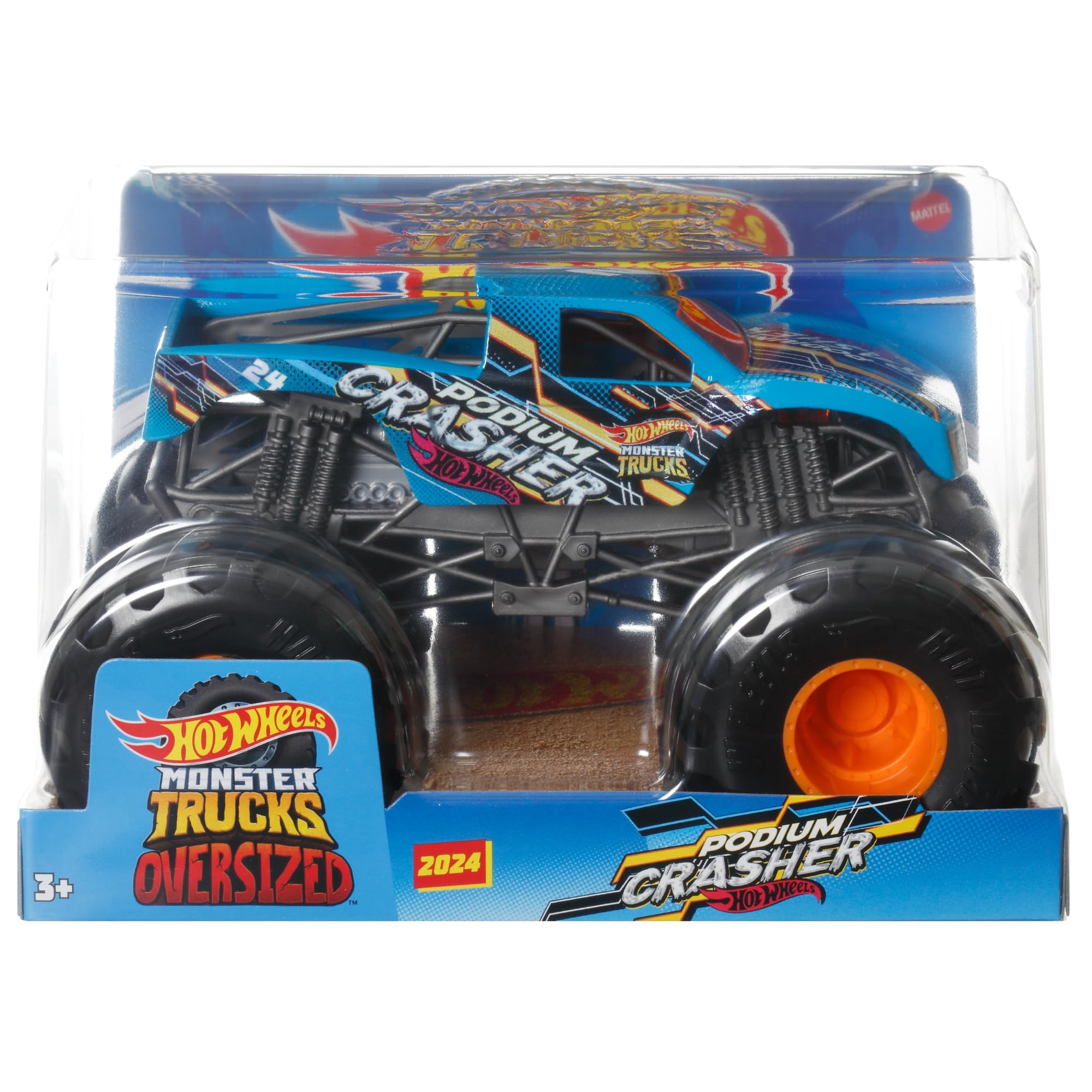 Hot Wheels Monster Truck Vehicle - 1:24 Scale Die-Cast Truck for Kids 3+ 6