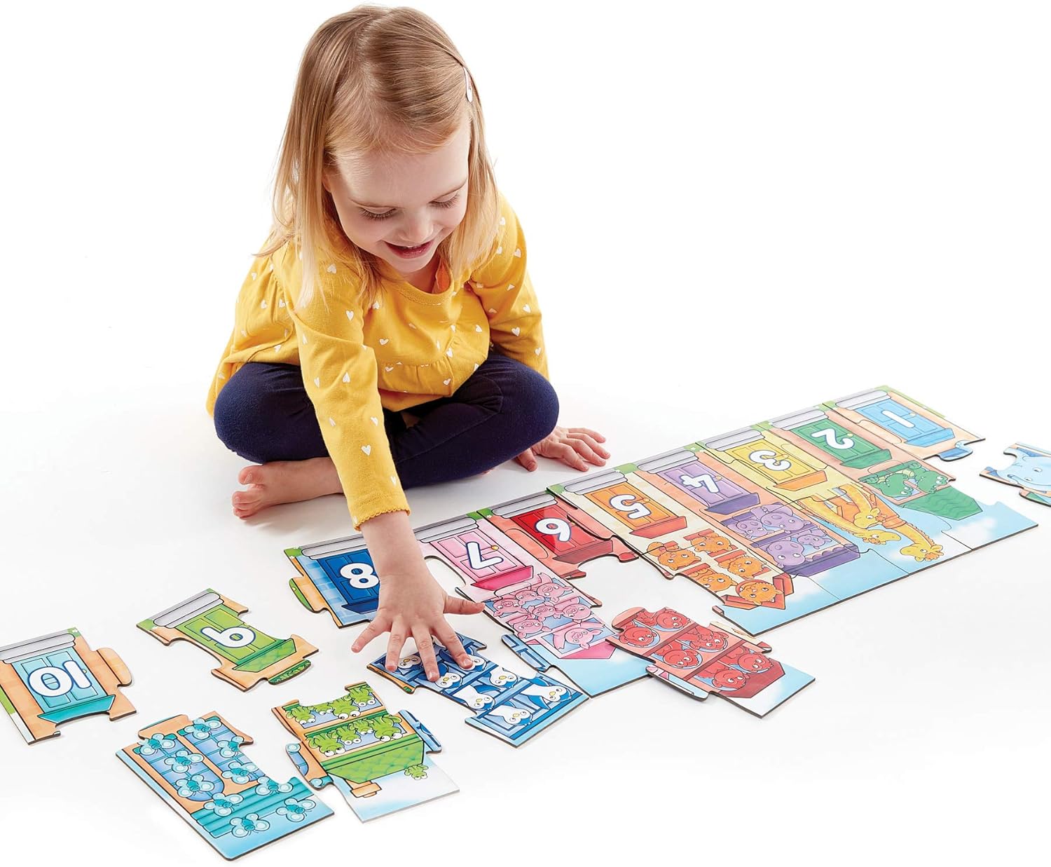 Orchard Toys Number Street Jigsaw Puzzle - 20 Piece Educational Puzzle for Toddlers 3