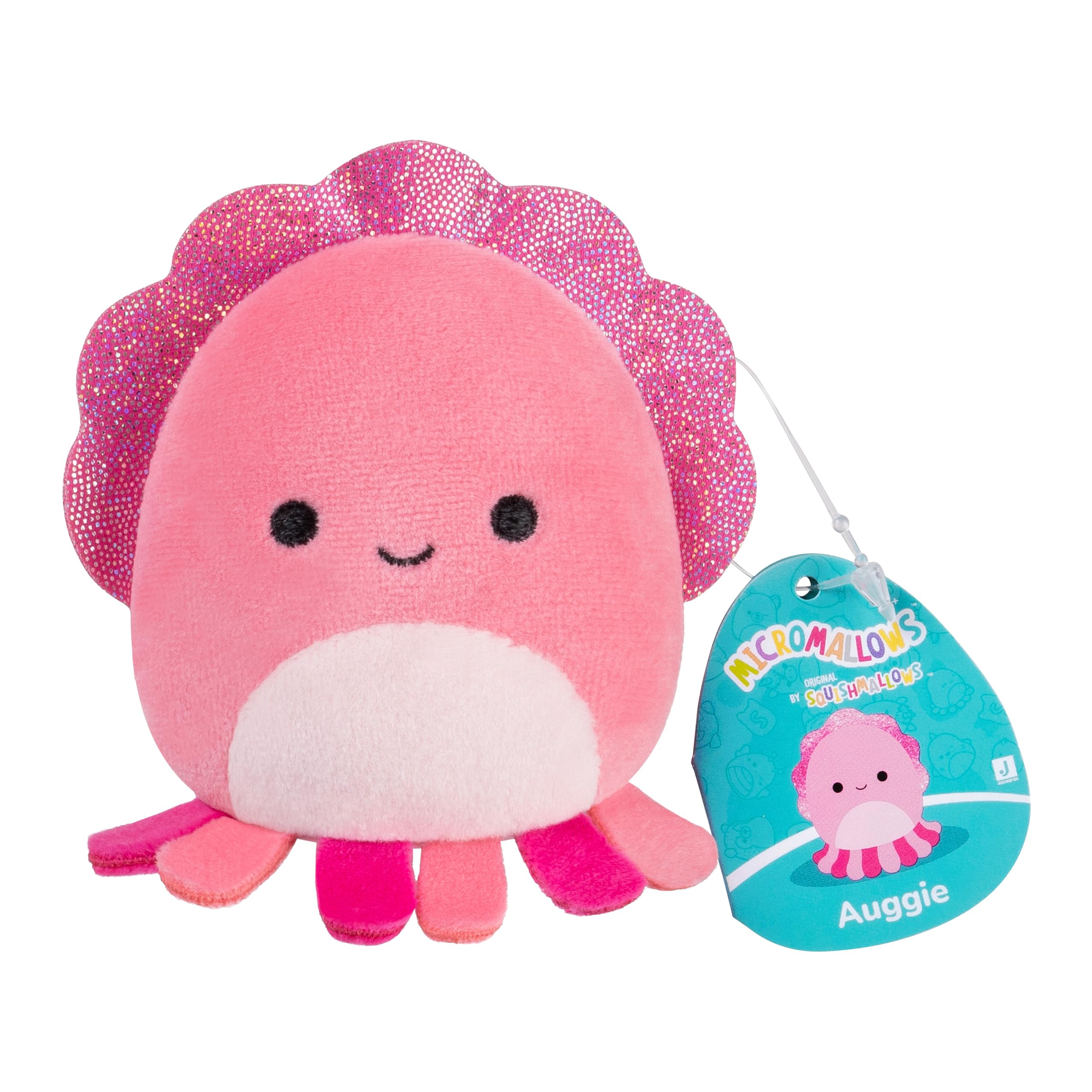 Micromallows Squishmallows 3-Pack Plush - Auggie the Cuttlefish, Zinx the Alien, Weaver the Waffle 12