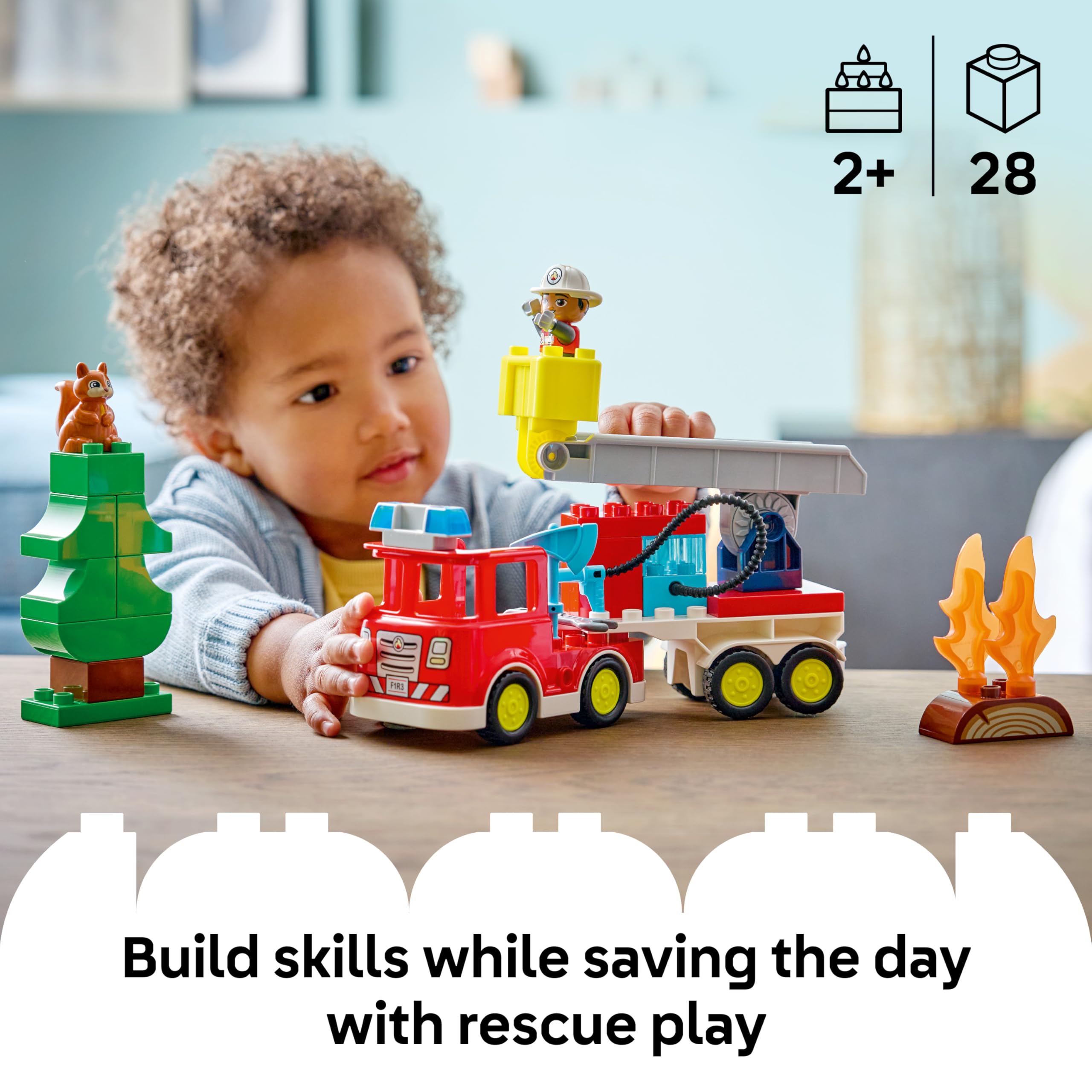 LEGO DUPLO Fire Engine with Hose and Firefighter Set 10473 | Ages 2+ 2