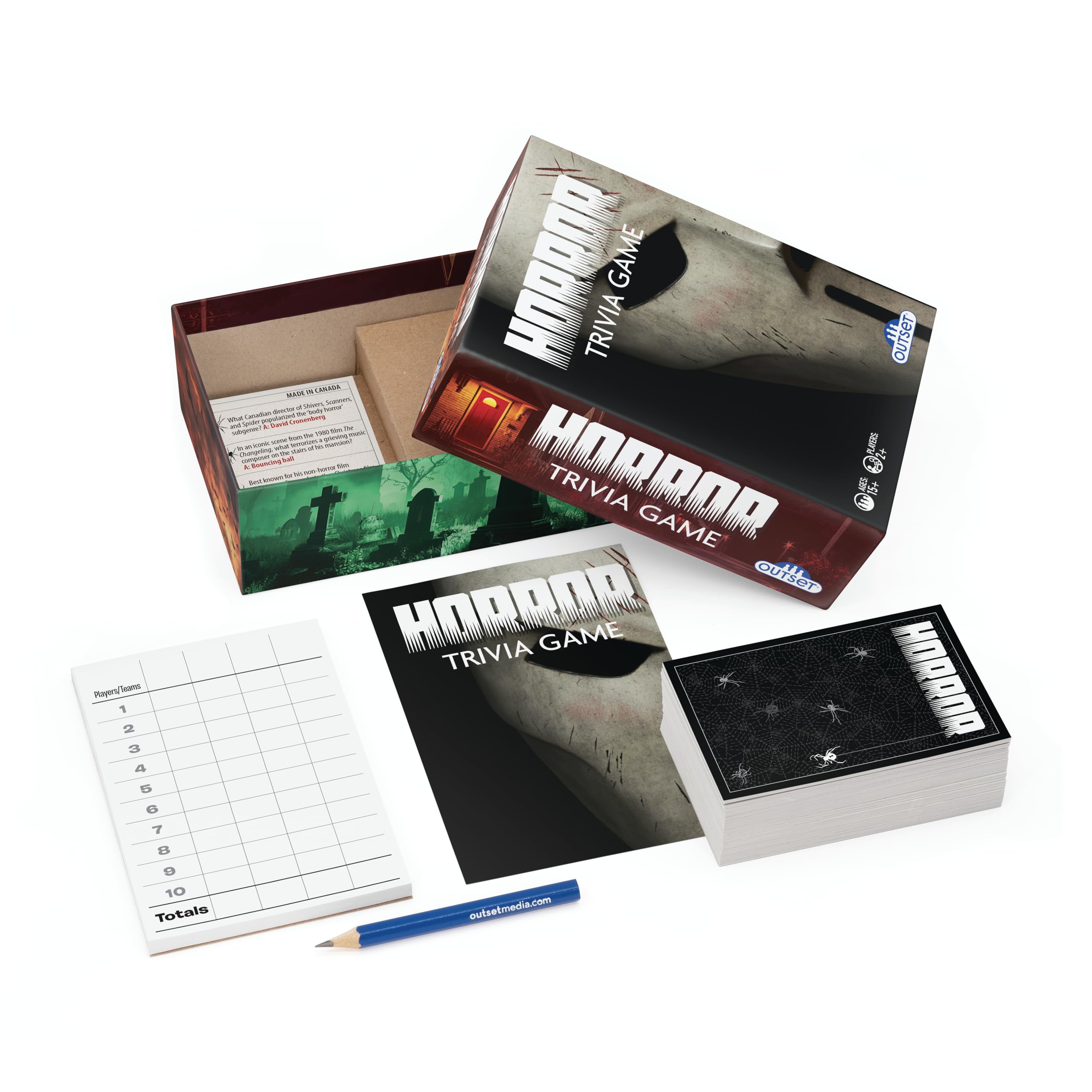 Outset Media Horror Trivia Game - 500 Quiz Questions for Horror Fans 2