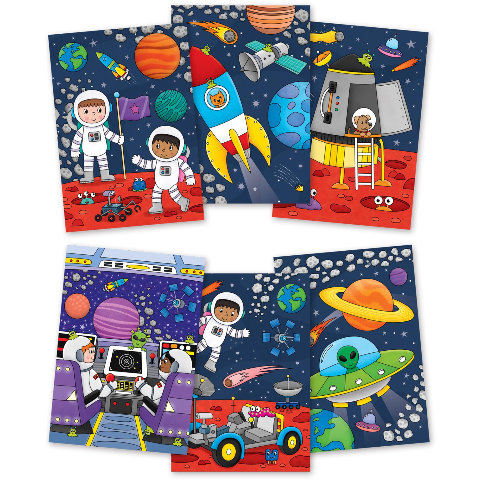 Galt Water Magic Space Reusable Colouring Book with Refillable Pen | Ages 3+ 5