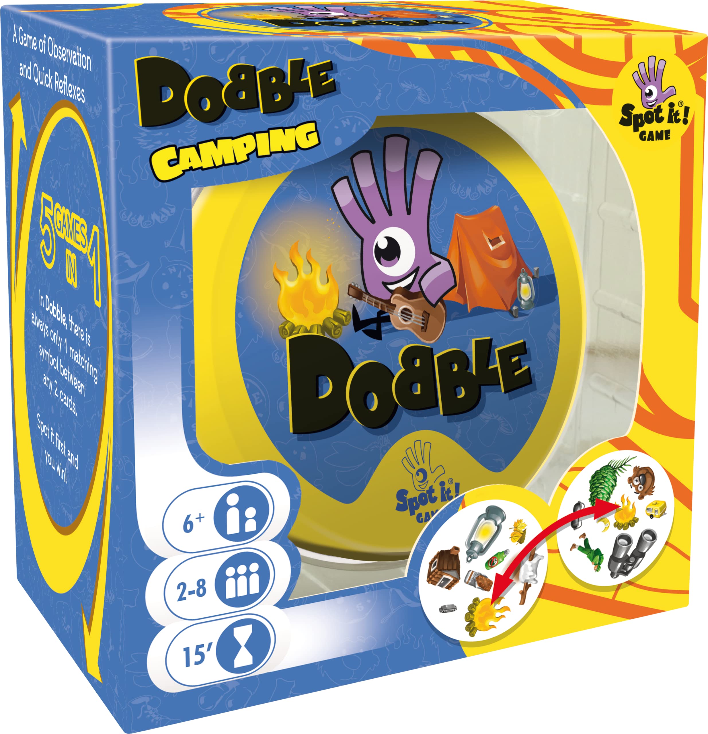 Asmodee Dobble Camping Card Game for Ages 6+ | 2-8 Players | 15-Minute Play Time 7