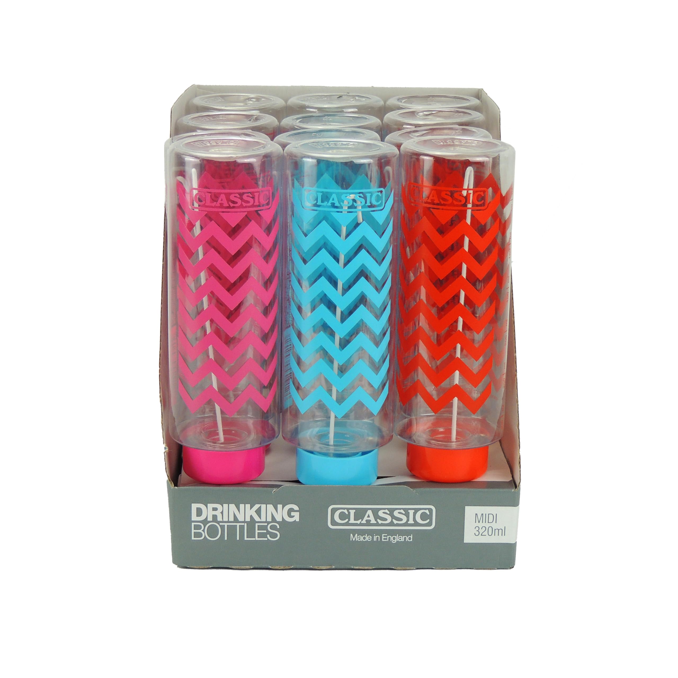 CLASSIC Small Animal Drinking Bottle - Non-Leak Twin-Ball Spout | 320ml Capacity | Zig-Zag Print