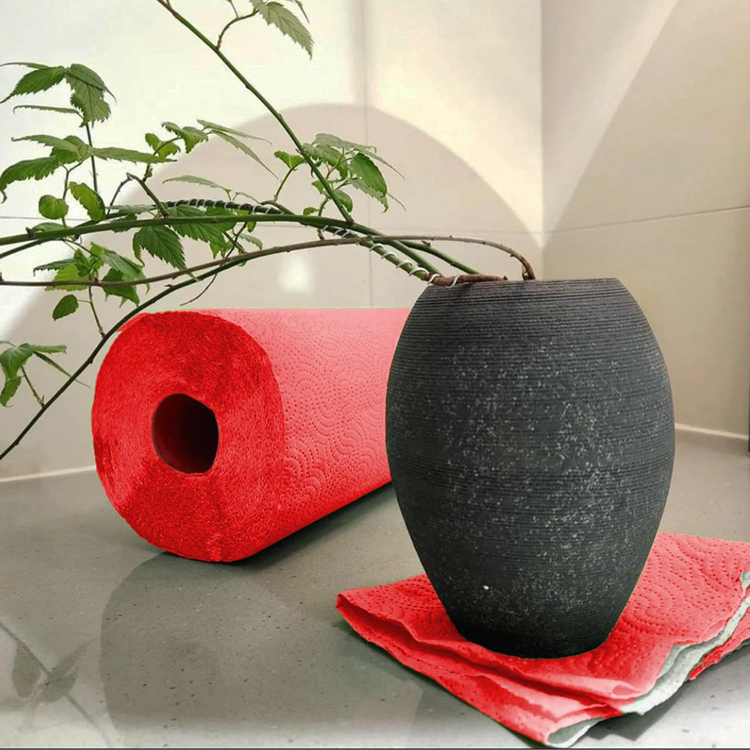 Renova Red Paper Towel 1 Roll, 2-Ply, FSC Certified, Kitchen Roll 4