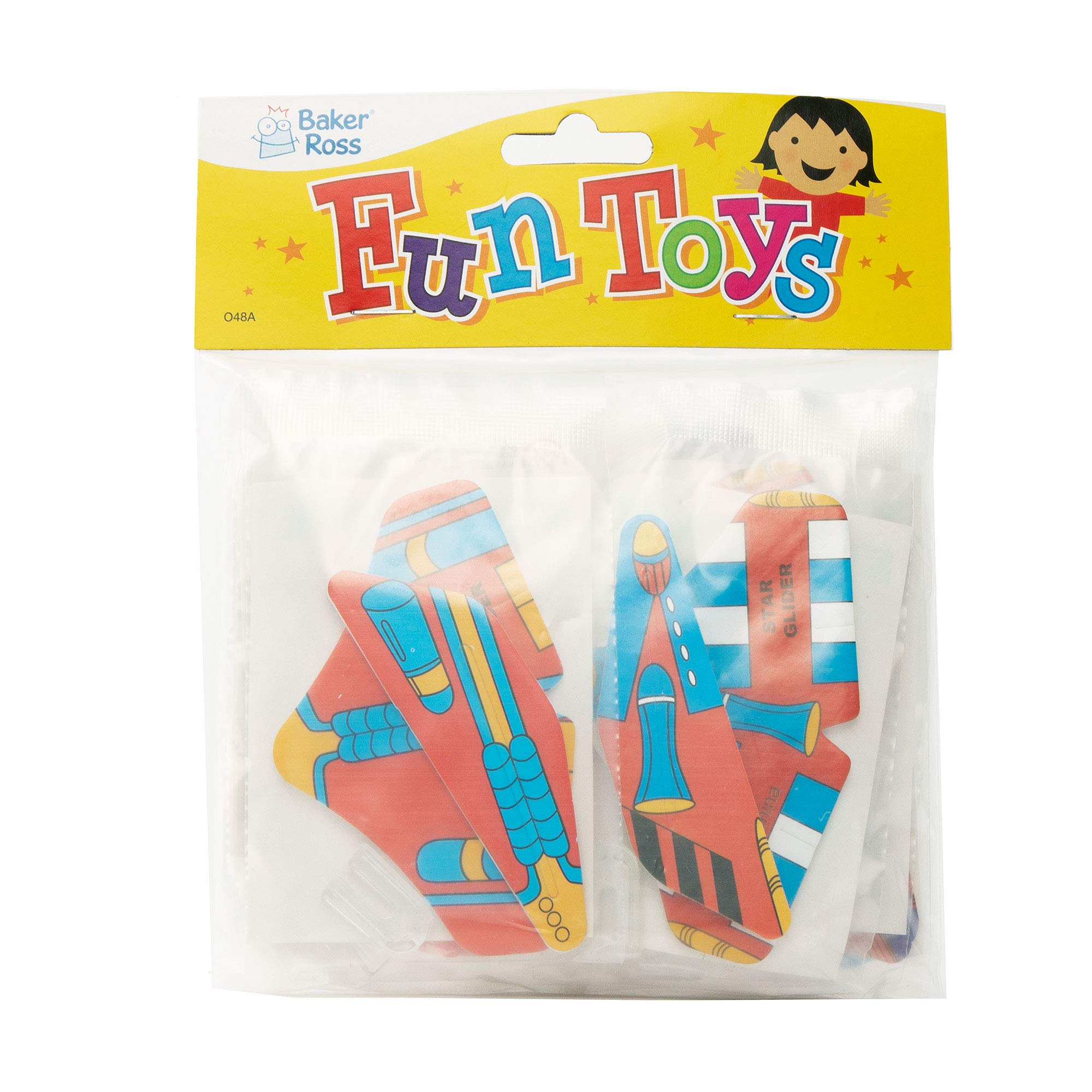 Baker Ross Mini Space Craft Rocket Flying Gliders - Pack of 12, Party Favour Toy for Kids 3