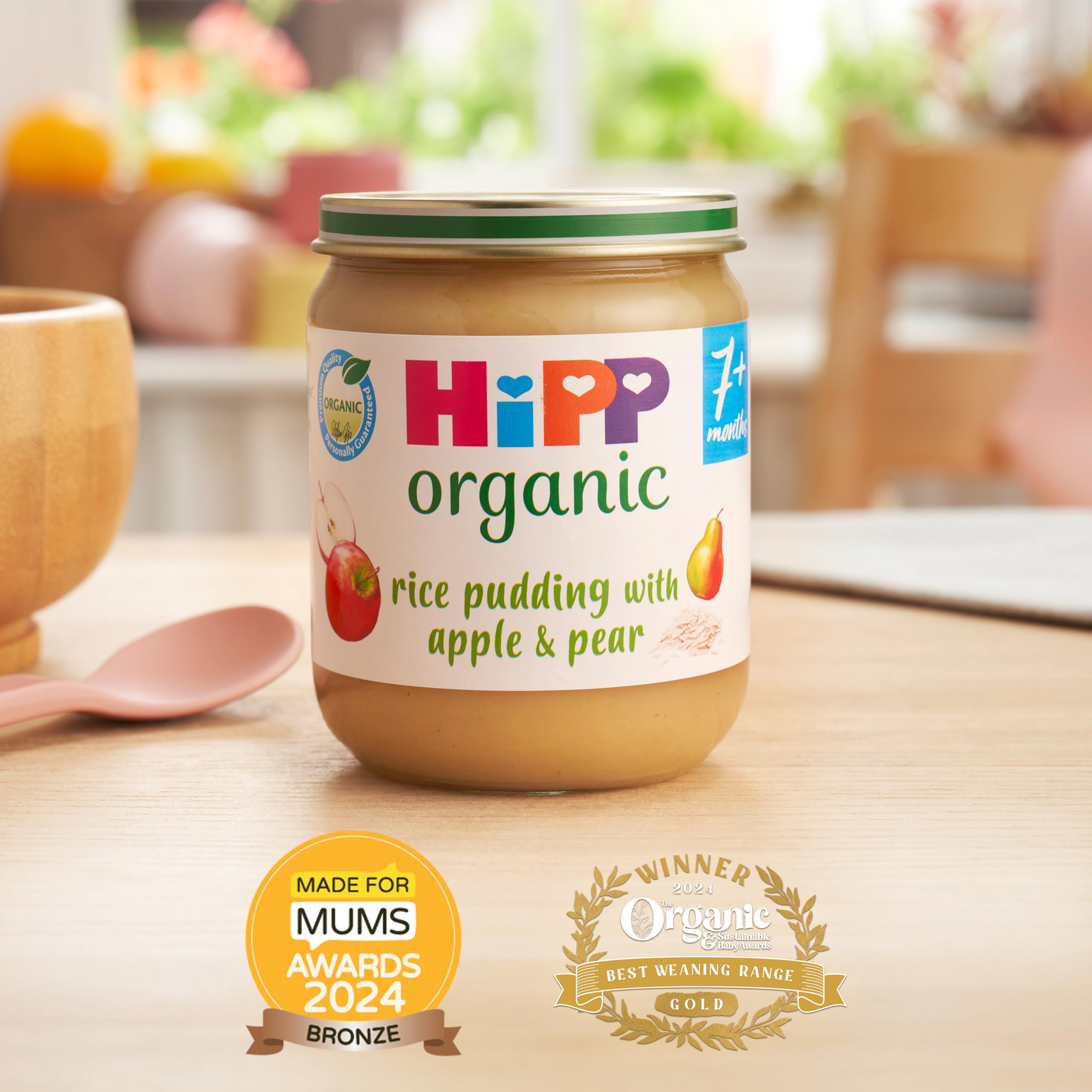 HiPP Organic Rice Pudding with Apple & Pear Baby Food Jar | 7+ Months | 160g 2