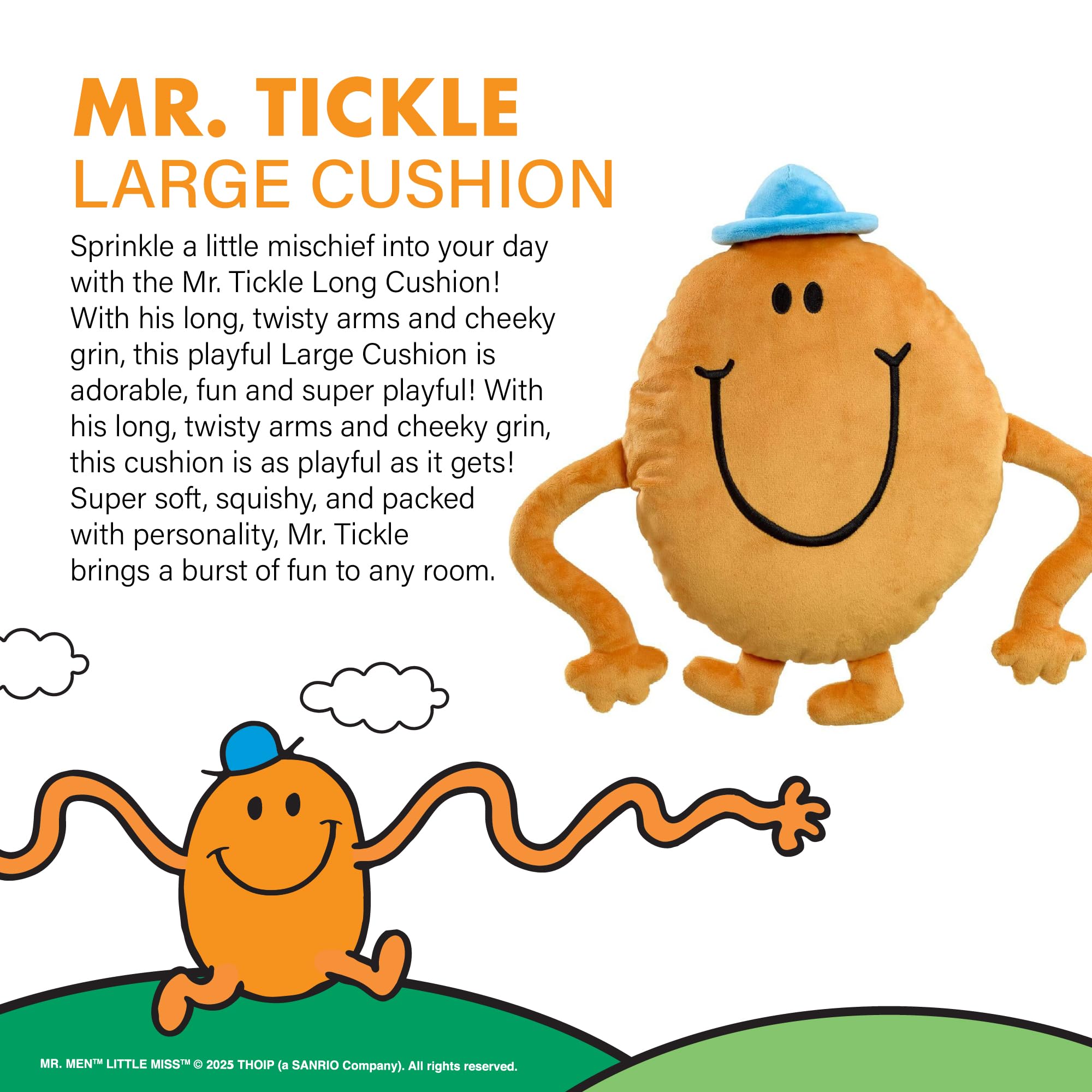 Rainbow Designs Mr Tickle Large Sofa Cushion | Polyester | 450x40x400mm 2