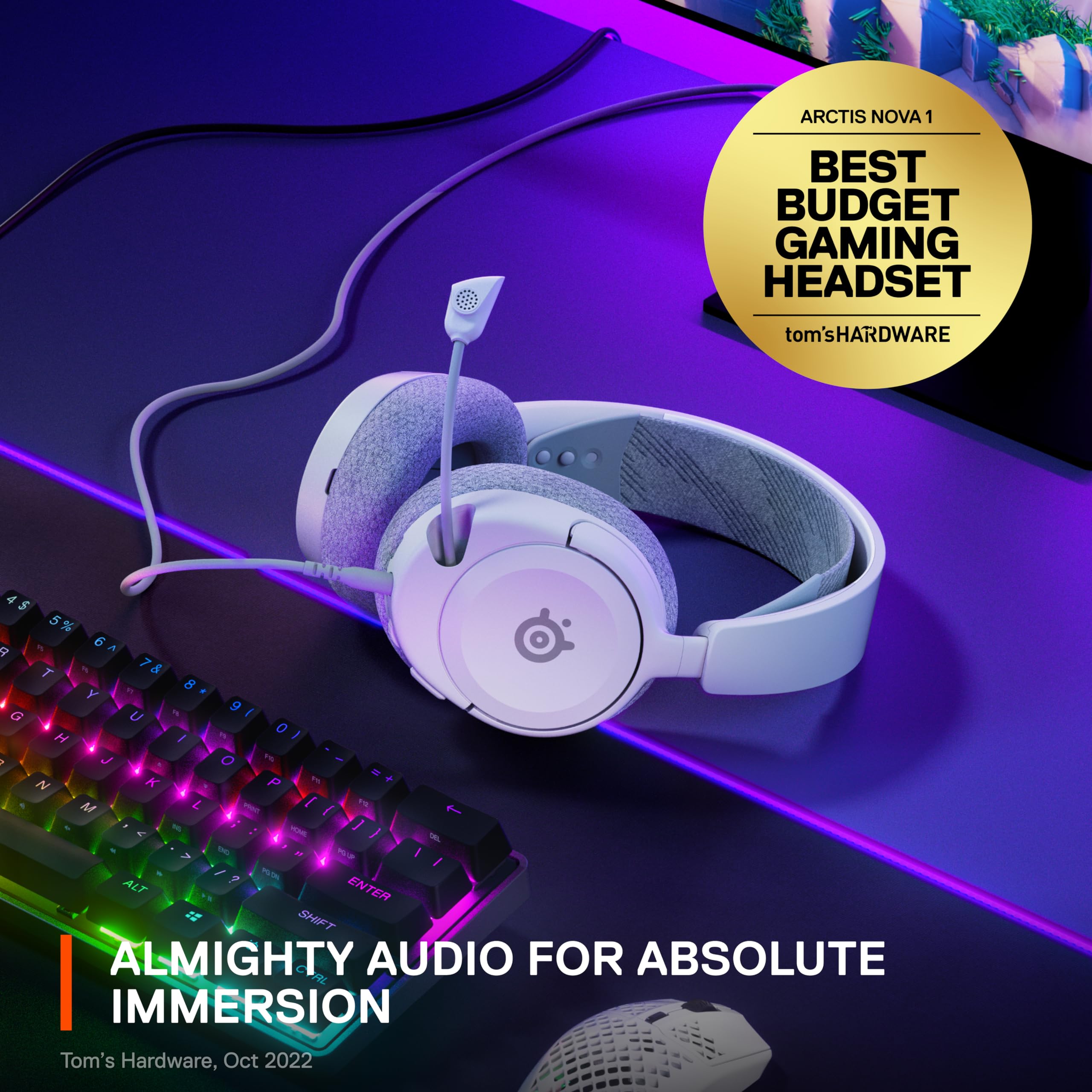 SteelSeries Arctis Nova 1 - Gaming Headset for PC, PS5, PS4, Switch, Xbox - 6