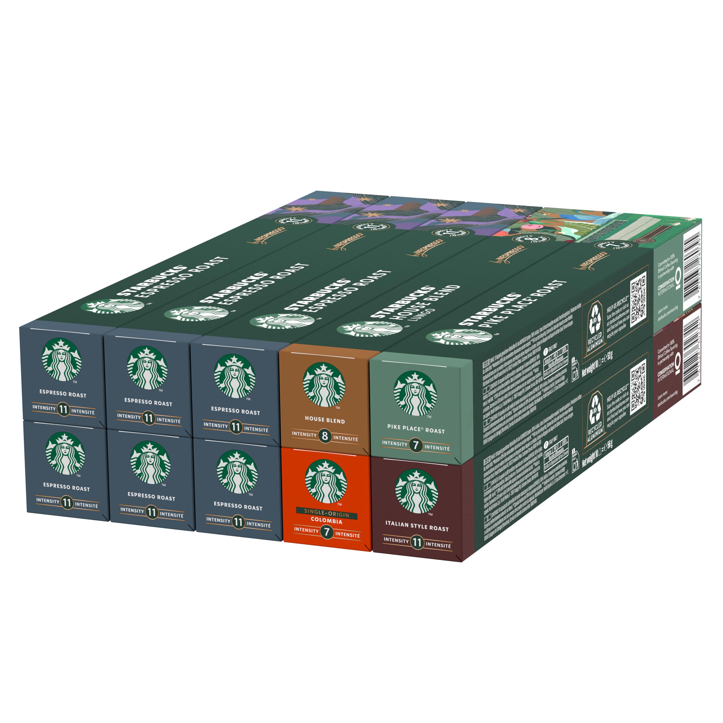 STARBUCKS Coffee Shop Classics Espresso Roast Variety Pack by Nespresso | 10 Count Capsules | Medium & Dark Roasts 1