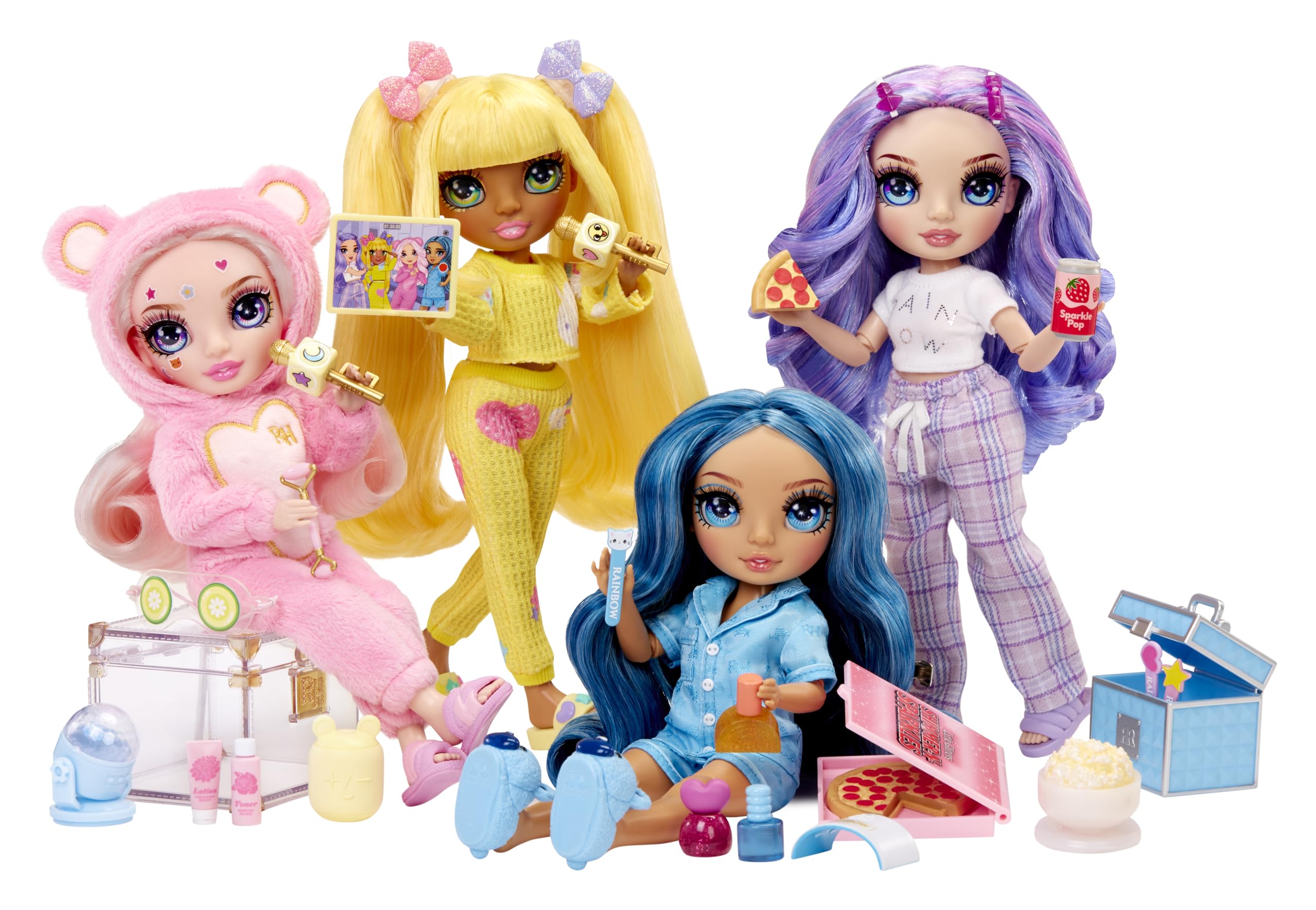 Rainbow High Junior High PJ Party - Sunny (Yellow) - 22 cm Posable Doll with Music Accessories & Outfit - Ages 4-12 4