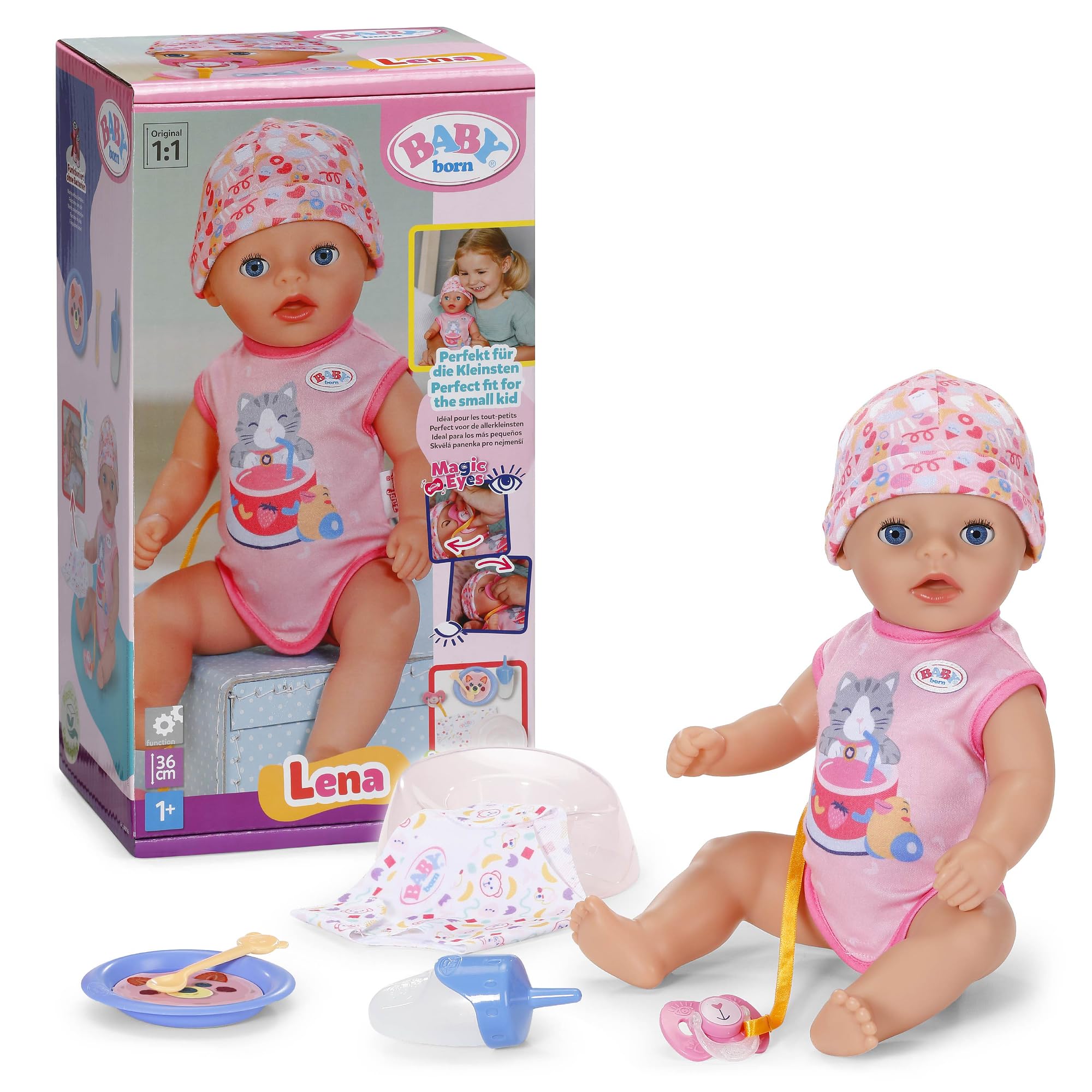BABY born Lena Doll - 36 cm with 7 Mechanical Functions | Ages 1+ 1