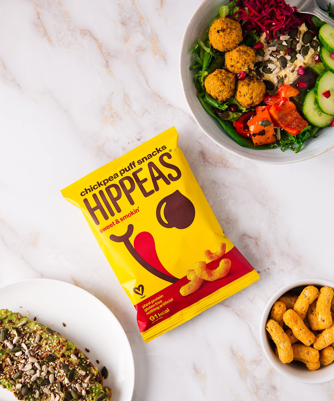 Hippeas Smoky Paprika Chickpea Puff Vegan Multipack Crisps | 24 x 22g Snack