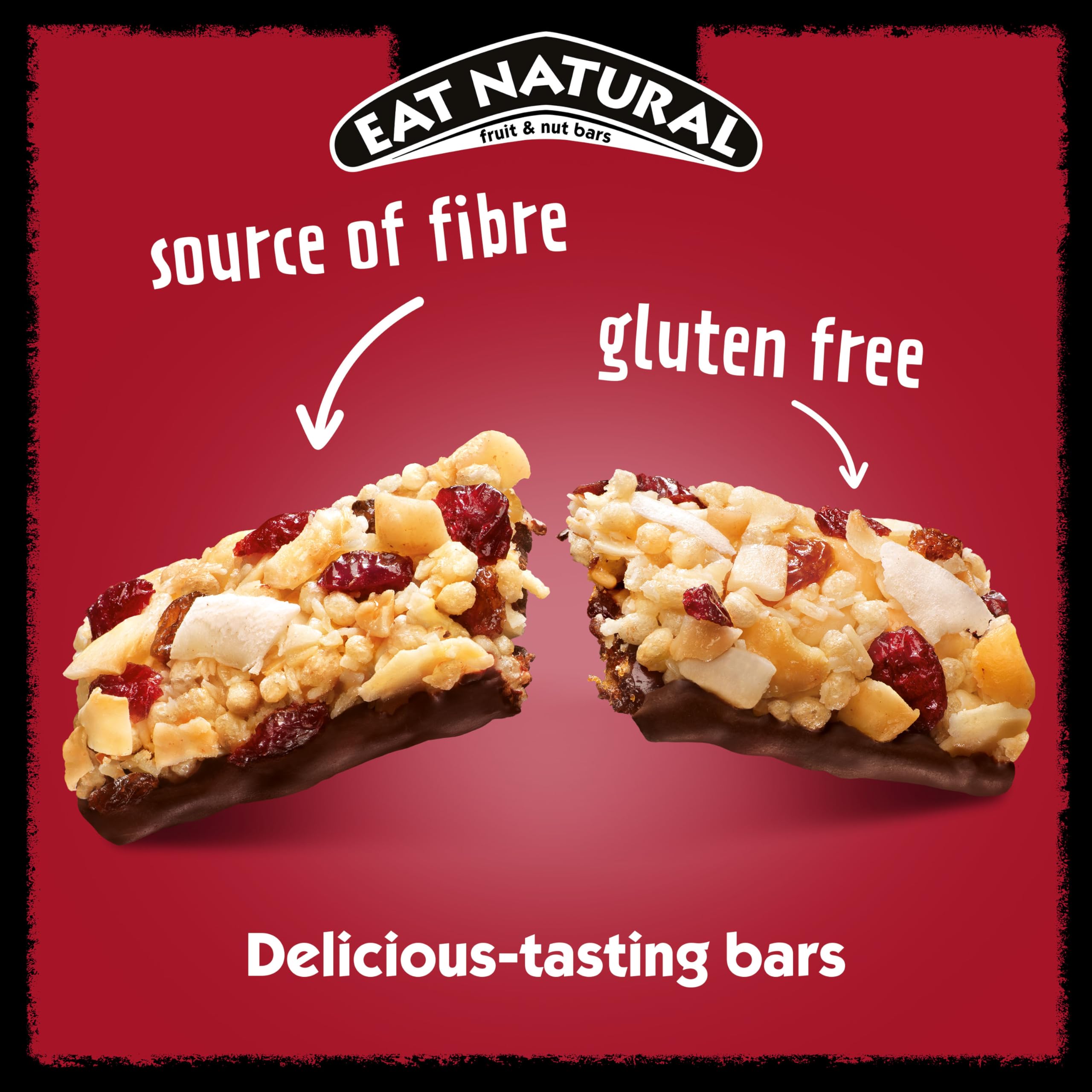 Eat Natural - Dark Chocolate with Cranberries & Macadamias Fruit & Nut Bars 3