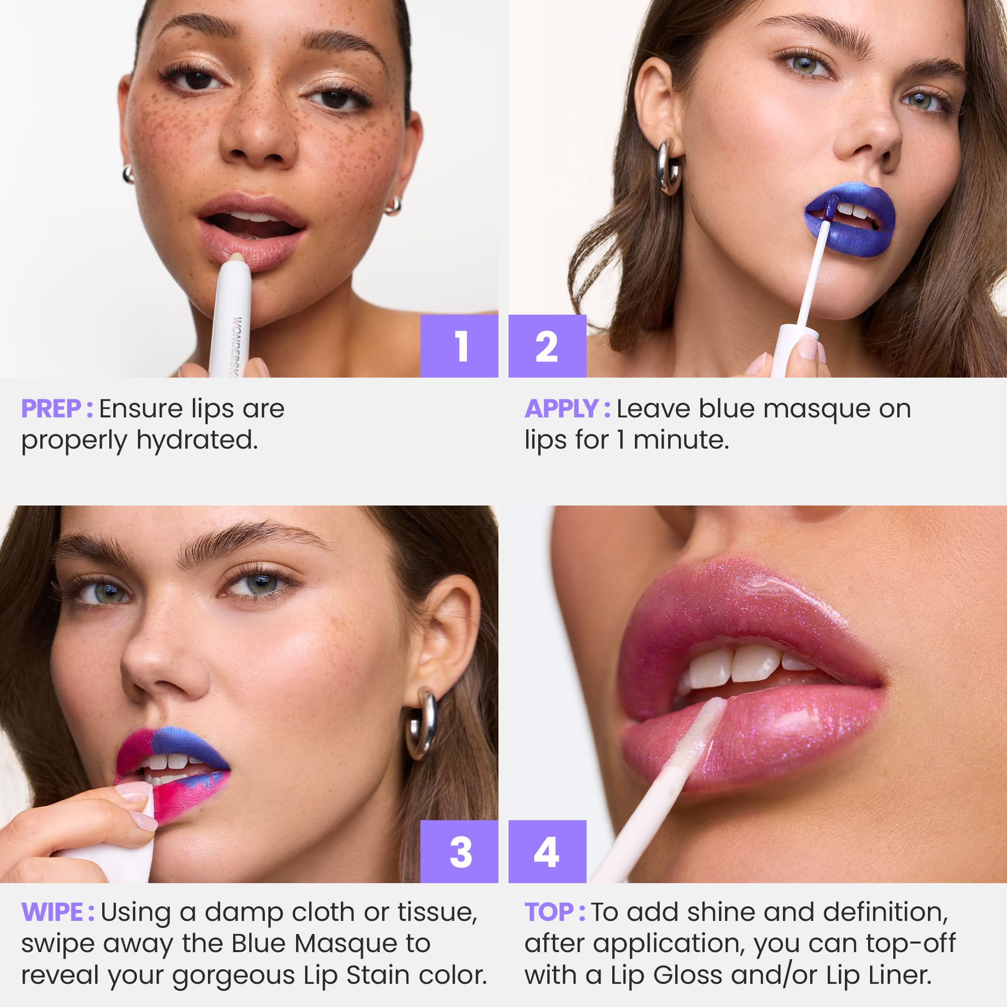 Wonderskin Wonder Blading Lip Stain Peel Off Masque (Neon Rose Stain & Go) - 30g 7